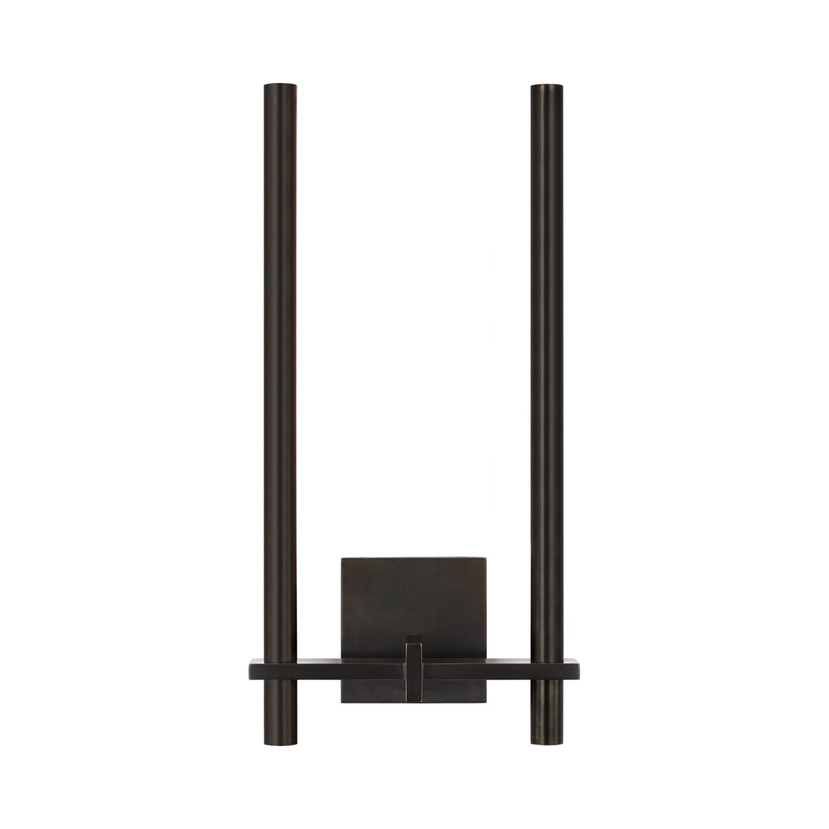 Axis LED Two Arm Wall Light in Bronze.