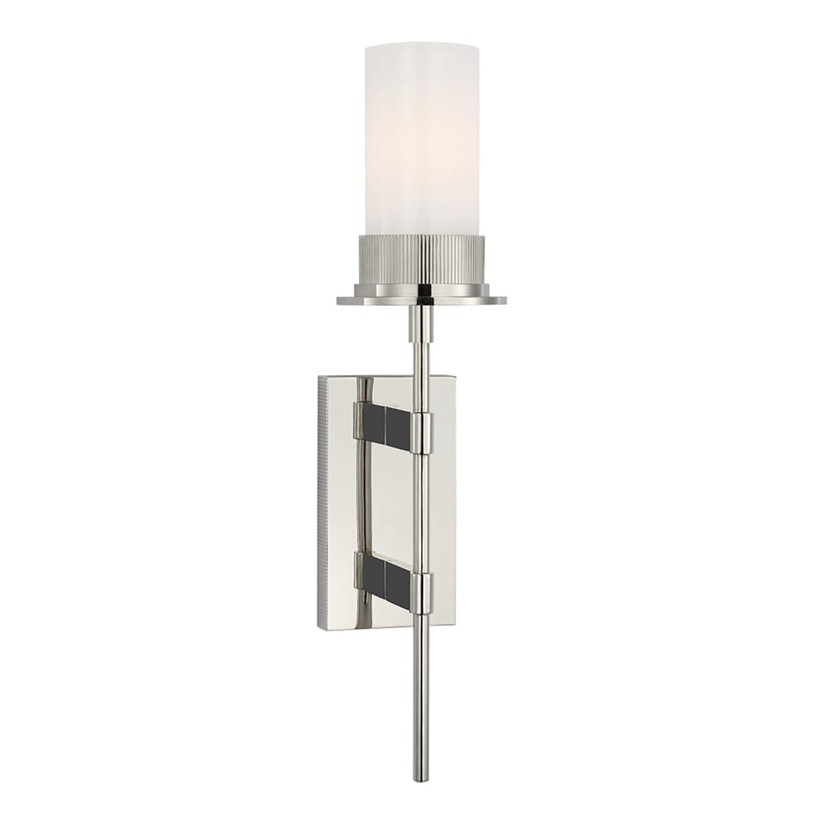 Beza Wall Light in Polished Nickel (White/Large).