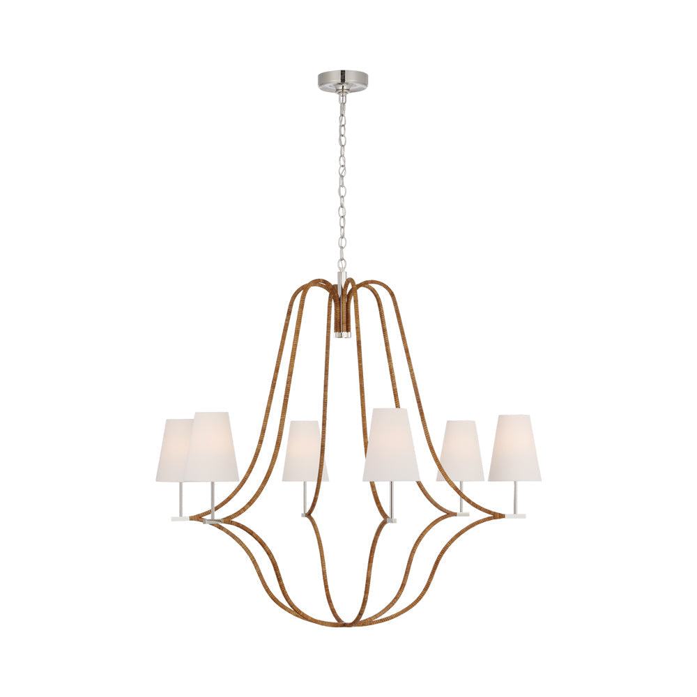 Biscayne Chandelier in Polished Nickel (Extra Large).