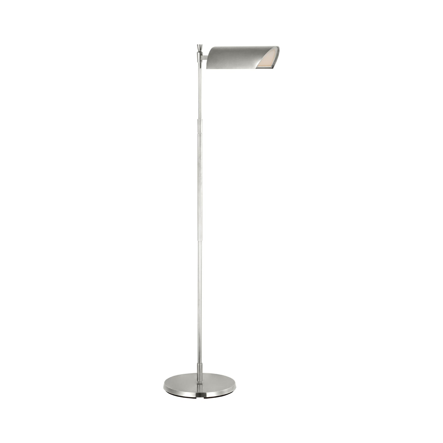 Bravo Floor Lamp in Polished Nickel.