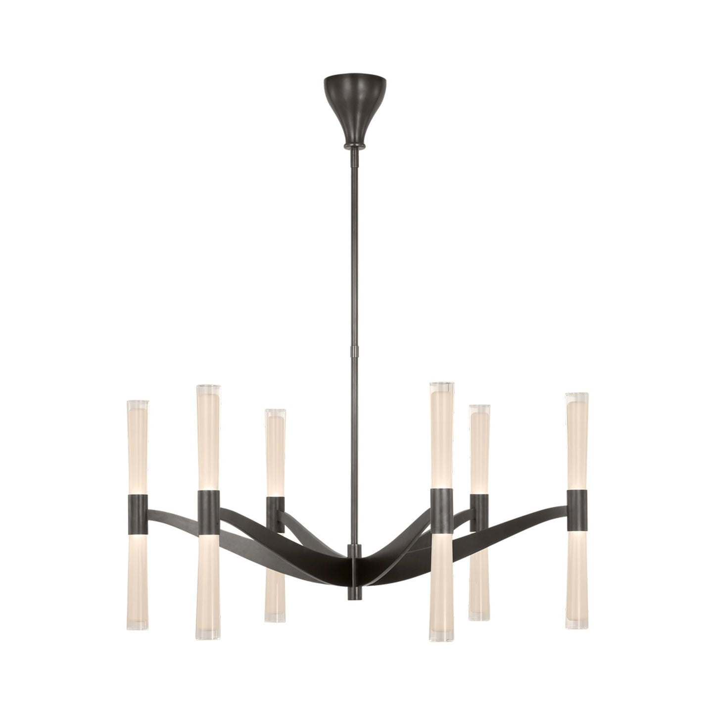Brenta LED Chandelier in Bronze/White Glass(Extra Large).