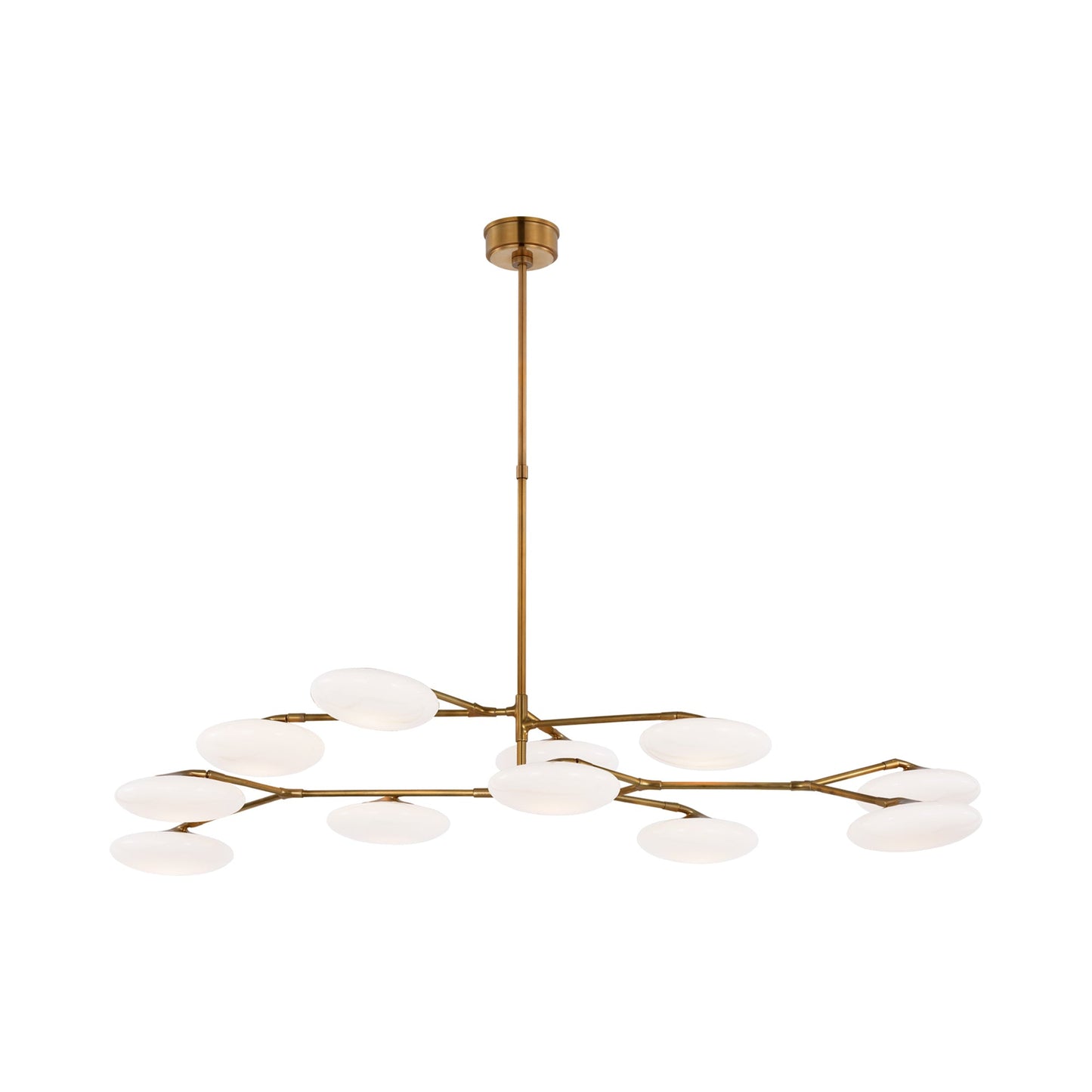 Brindille LED Chandelier in Soft Brass (65-Inch).