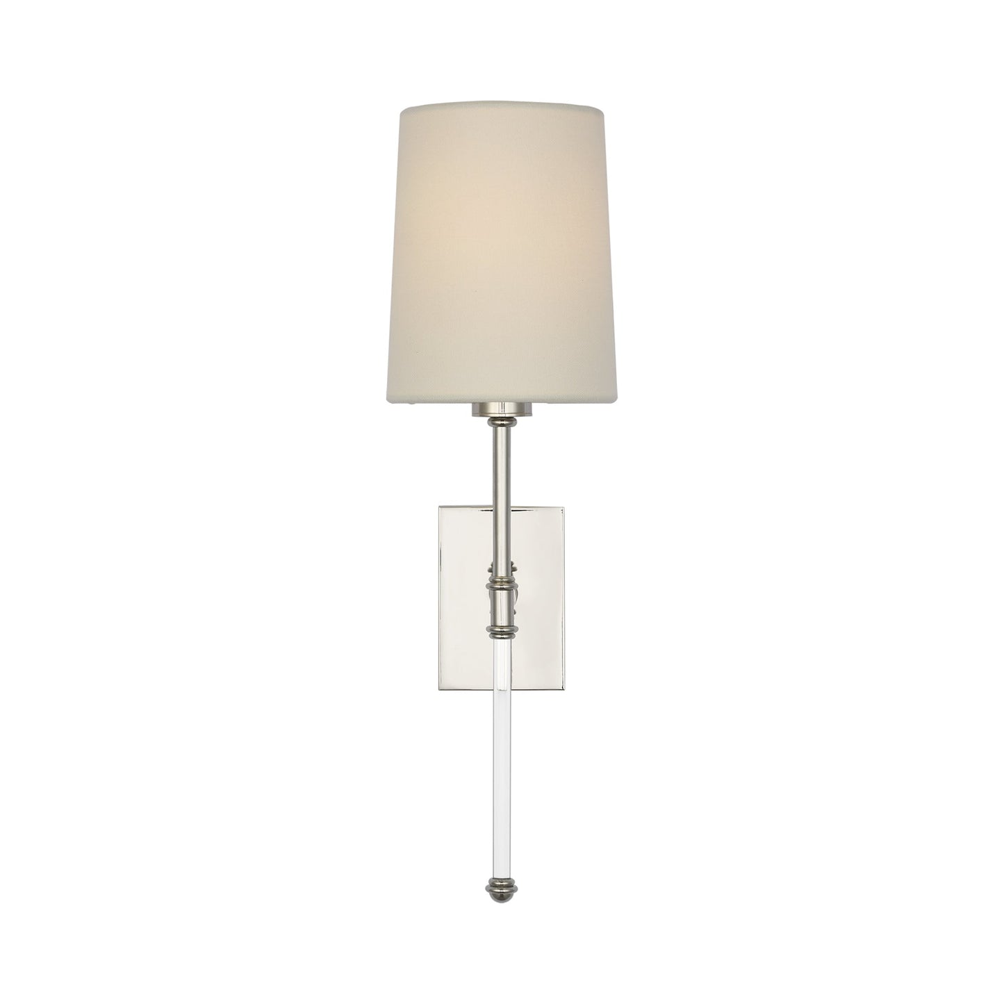 Camille Wall Light in Polished Nickel.