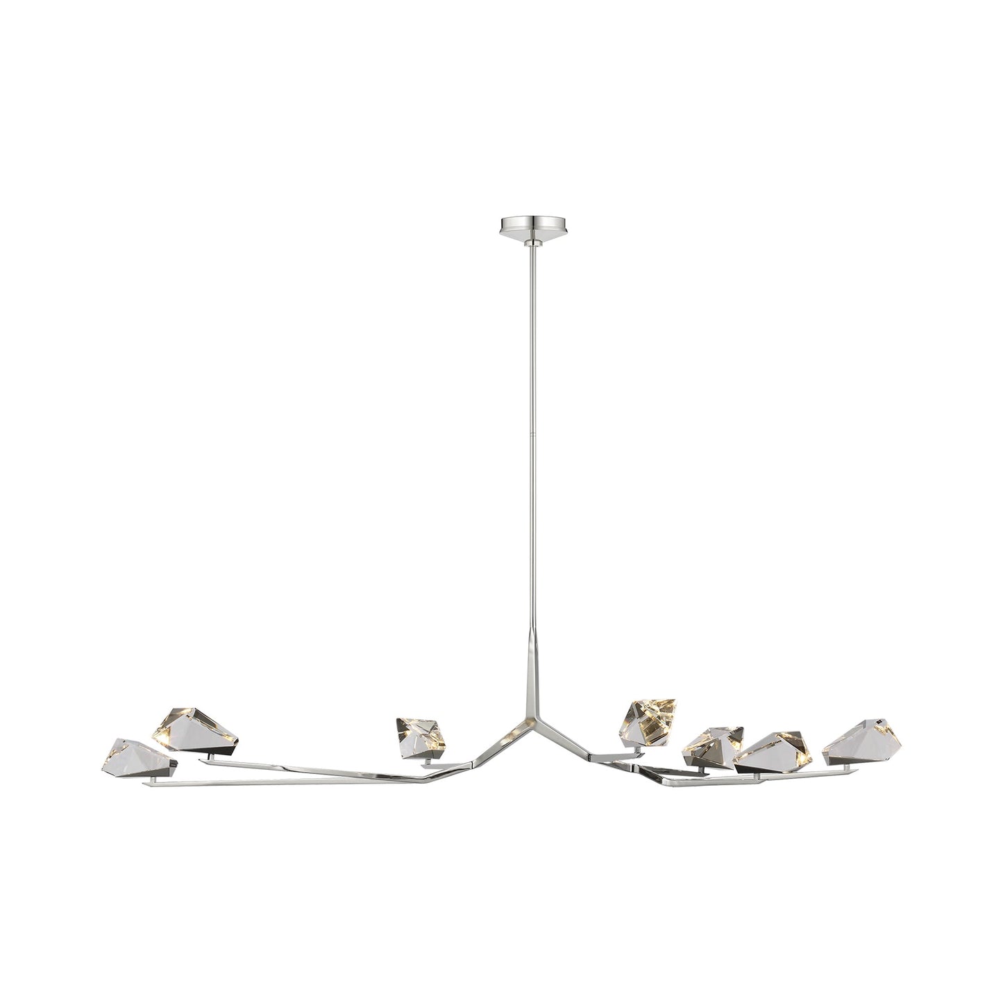 Carraig LED Chandelier in Polished Nickel (7-Light).