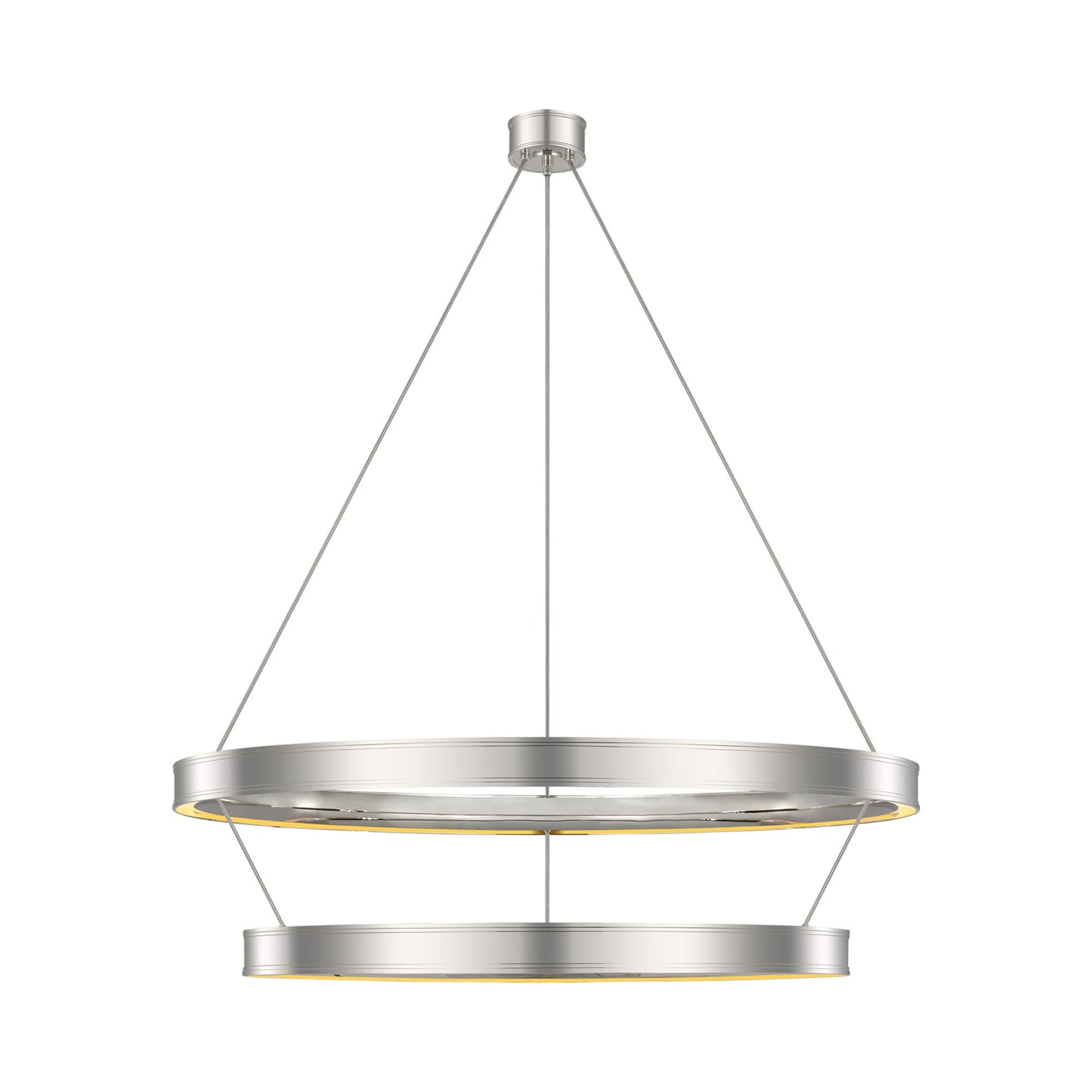Connery LED Two-Tier Chandelier in Polished Nickel (50.25-Inch).