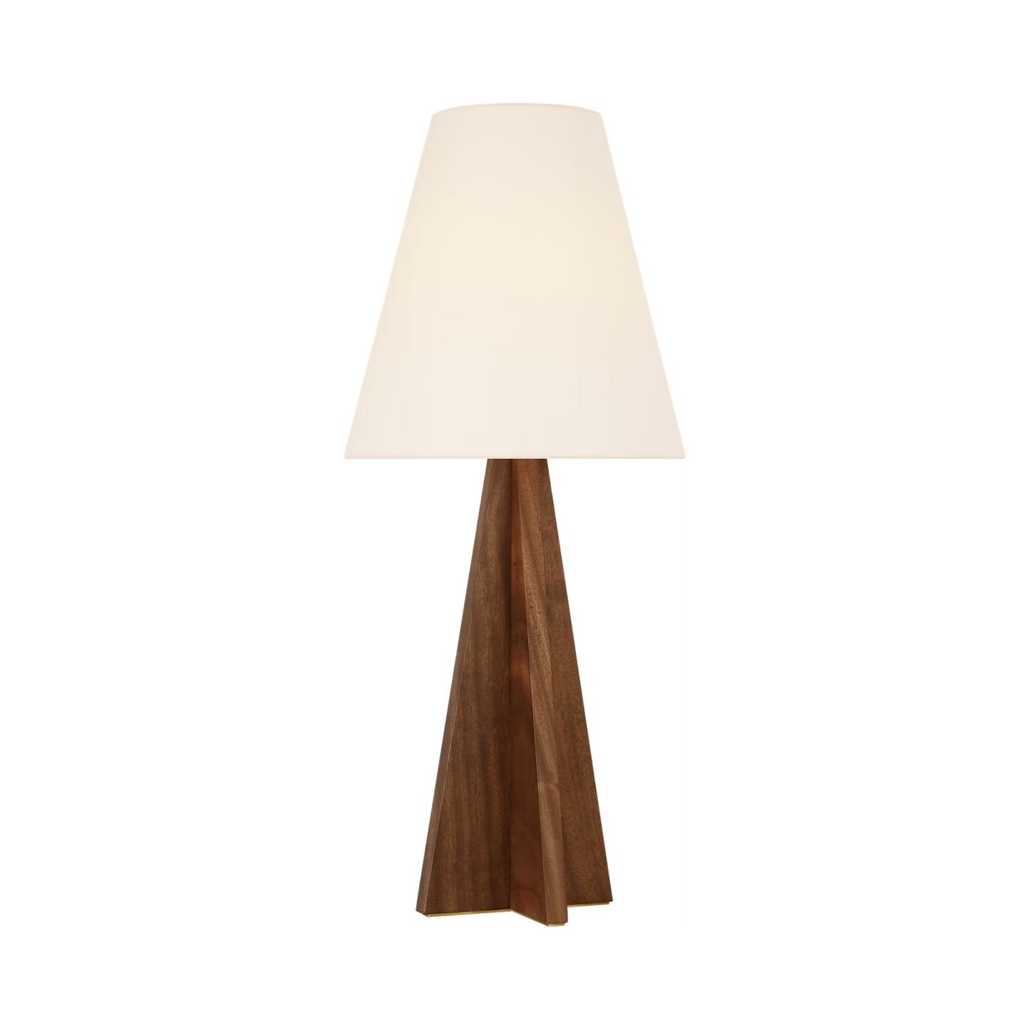 Crue Table Lamp in Natural Walnut.