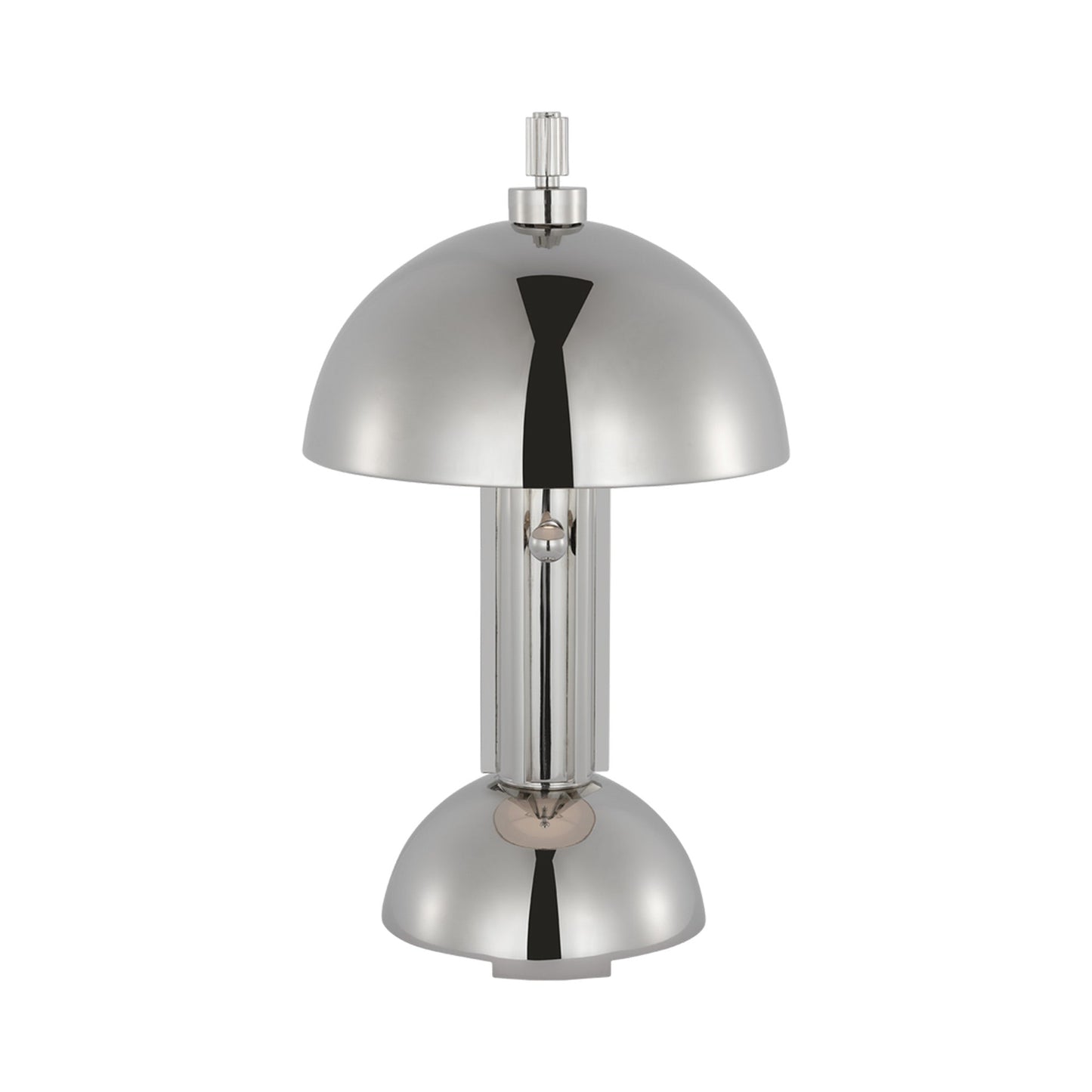 Dally Table Lamp in Polished Nickel.