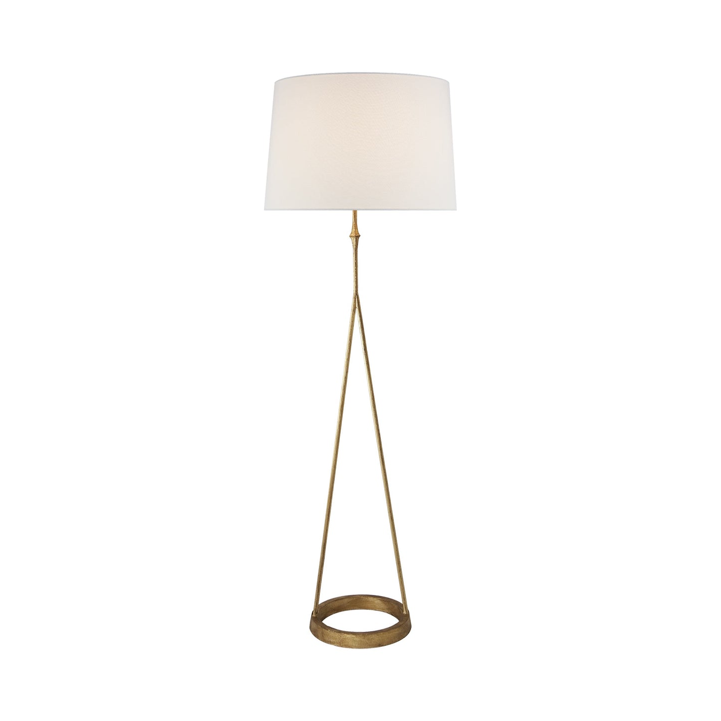 Dauphine Floor Lamp in Gilded Iron (Linen).