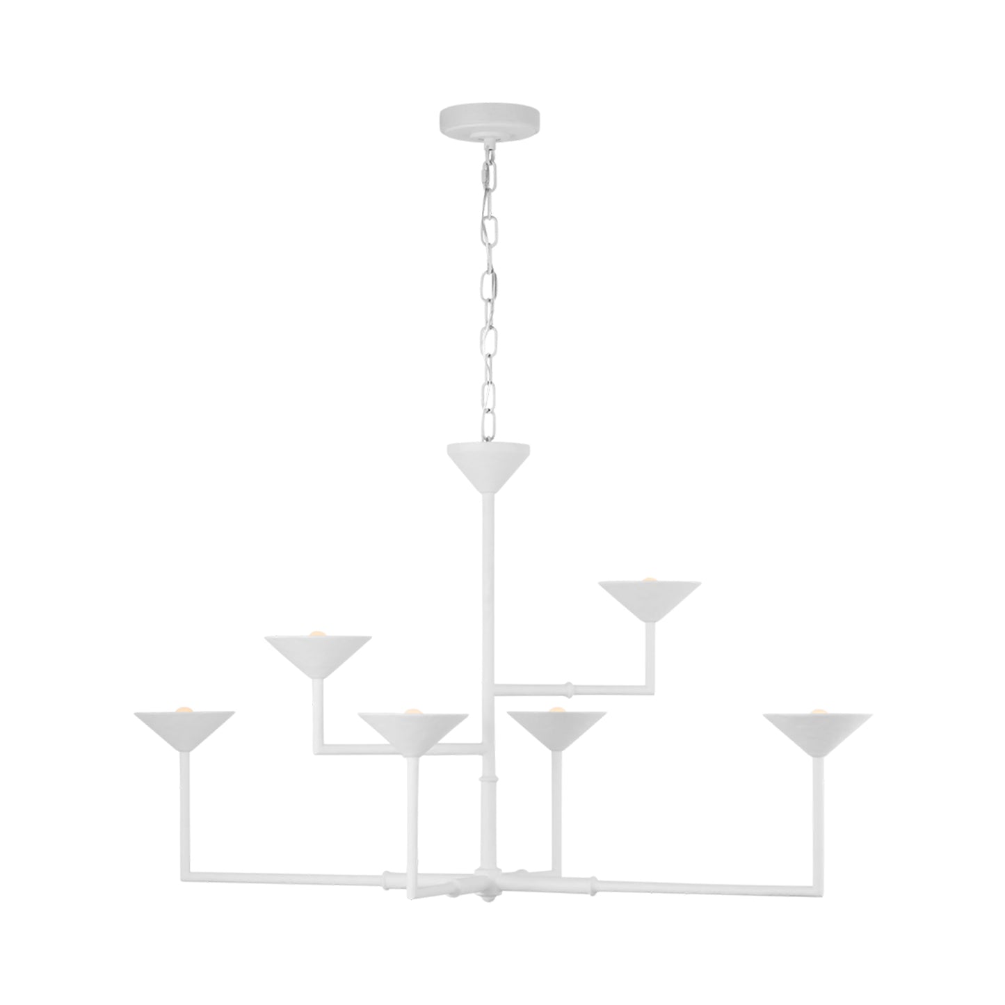 Eleanor Chandelier in Plaster White (52.75-Inch).