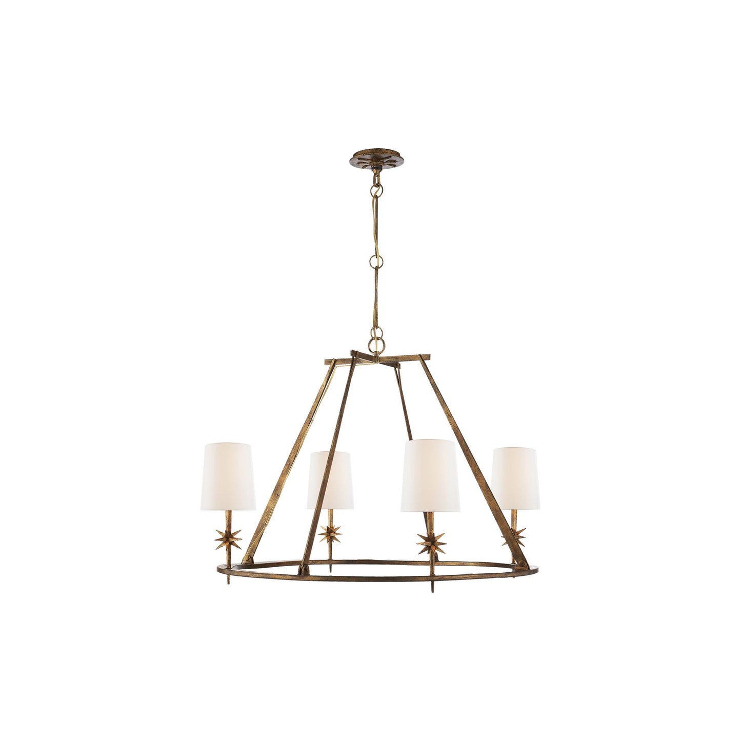 Etoile LED Chandelier in Gilded Iron (Small).