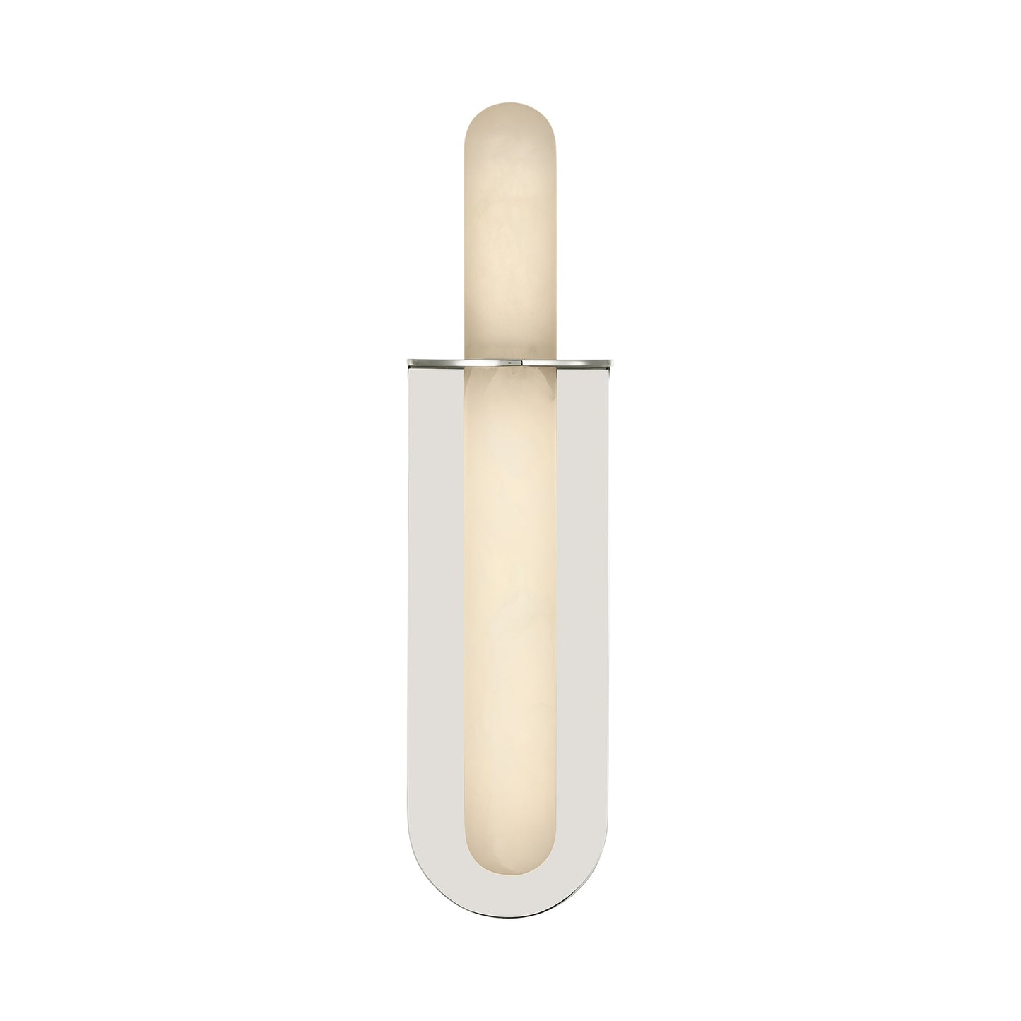 Fosse Oval LED Wall Light in Polished Nickel (17.75-Inch).