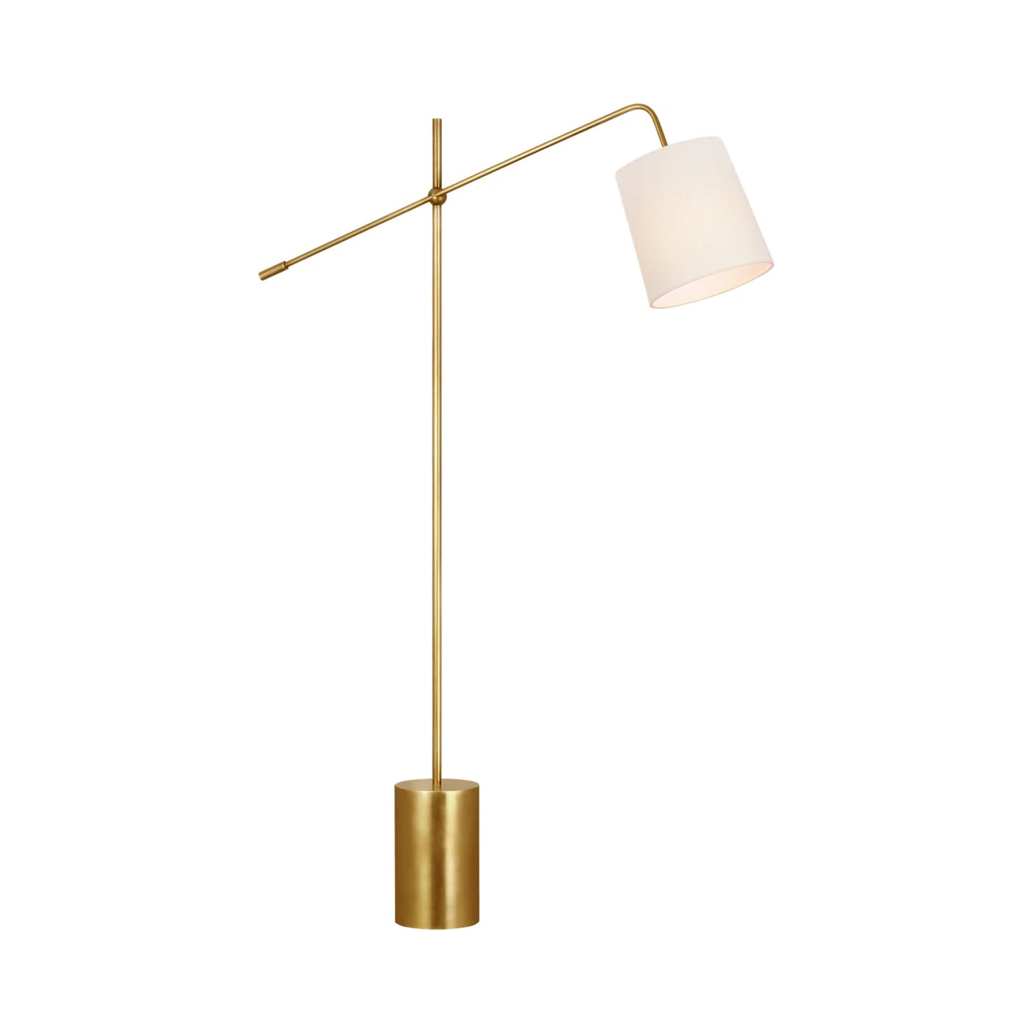 Frederick Floor Lamp in Hand-Rubbed Antique Brass.