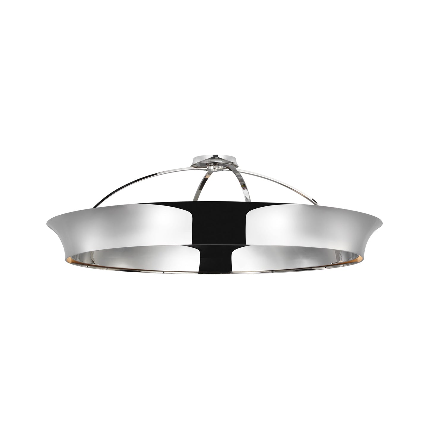 Garland LED Flush Mount Ceiling Light in Polished Nickel (40-Inch).