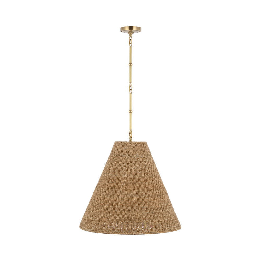 Goodman Pendant Light in Hand-Rubbed Antique Brass/Toast (Large).