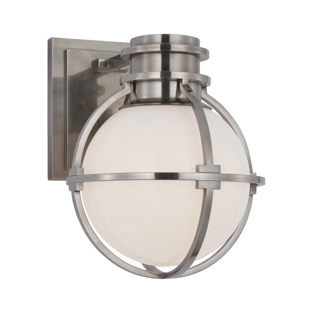 Gracie Wall Light in Antique Nickel.