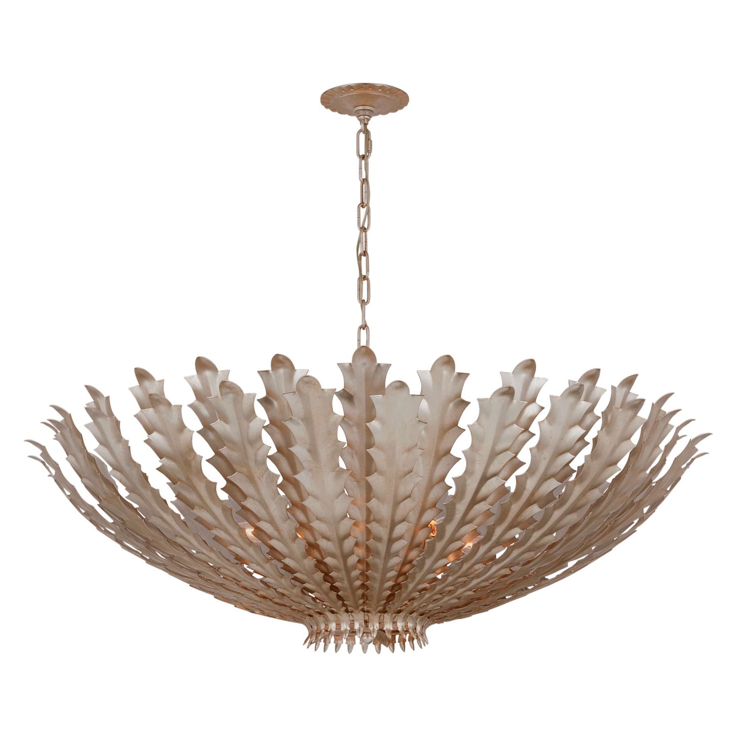 Hampton Chandelier in Burnished Silver Leaf (Extra Large).