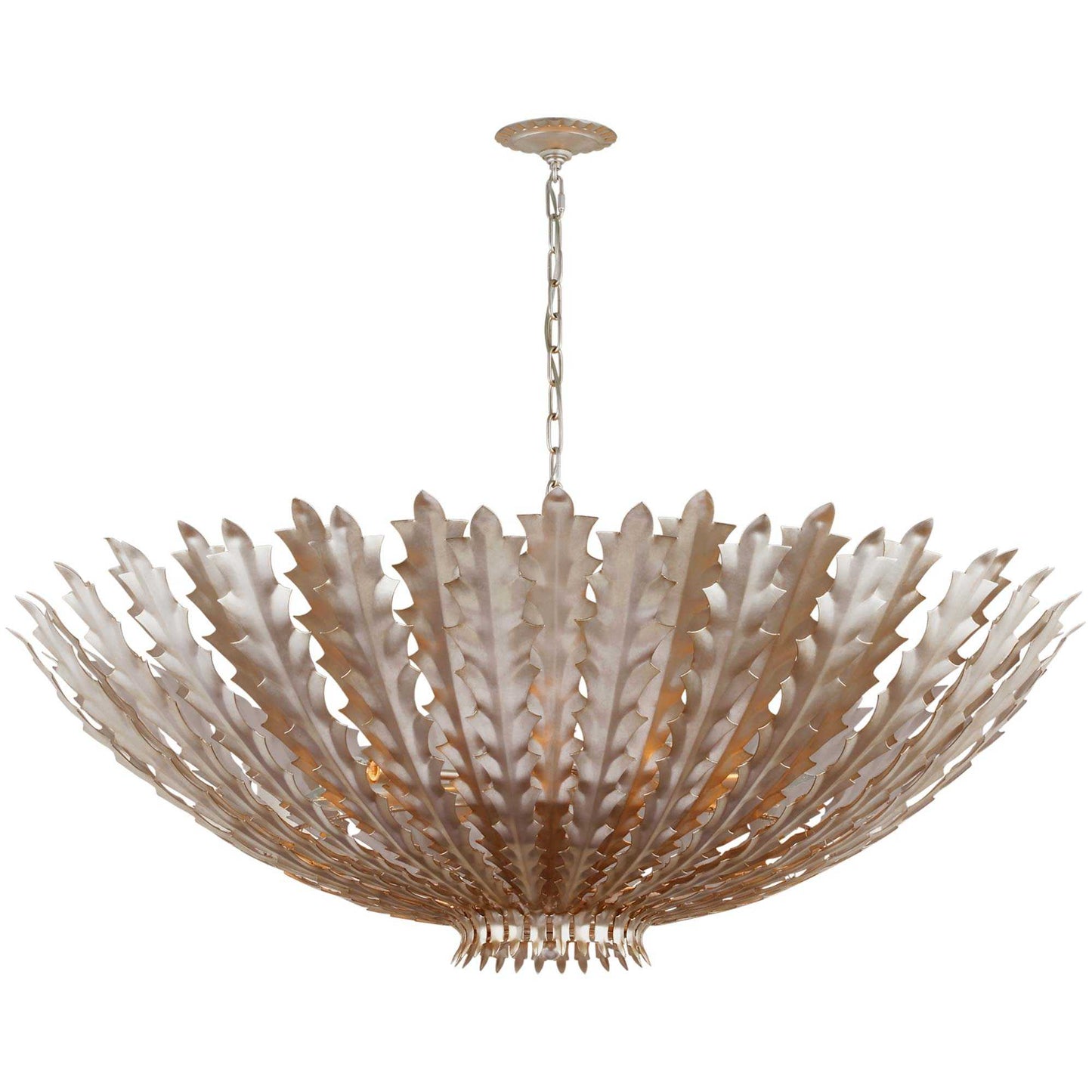 Hampton Chandelier in Burnished Silver Leaf (Grande).