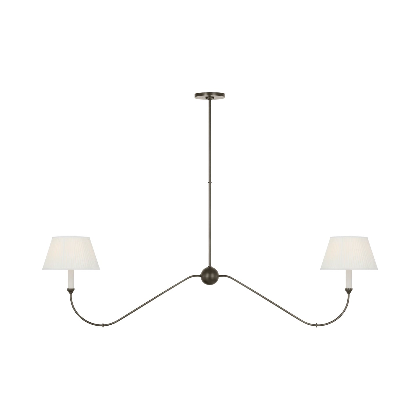 Ingela Linear Chandelier in Modern Iron.