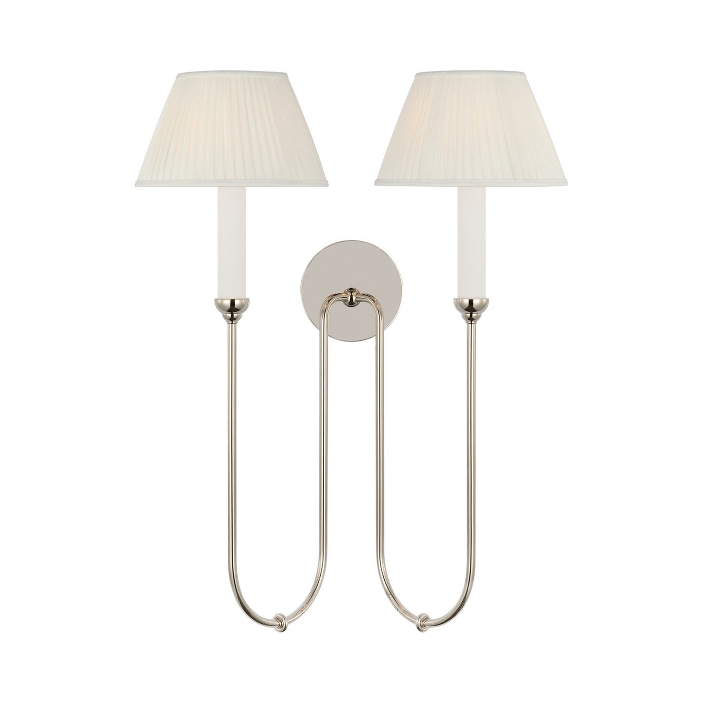 Ingela Wall Light in Polished Nickel (2-Light).