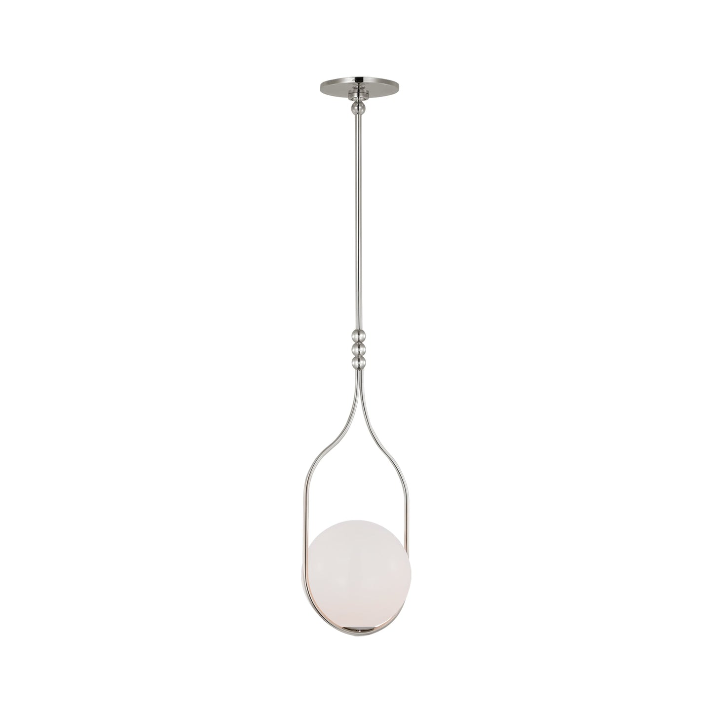 Jodo LED Pendant Light in Polished Nickel (8.75-Inch).