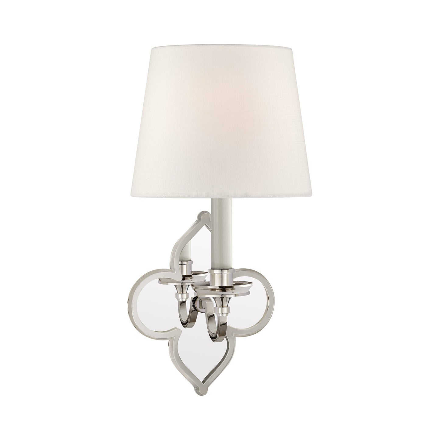 Lana Wall Light in Polished Nickel (Linen).