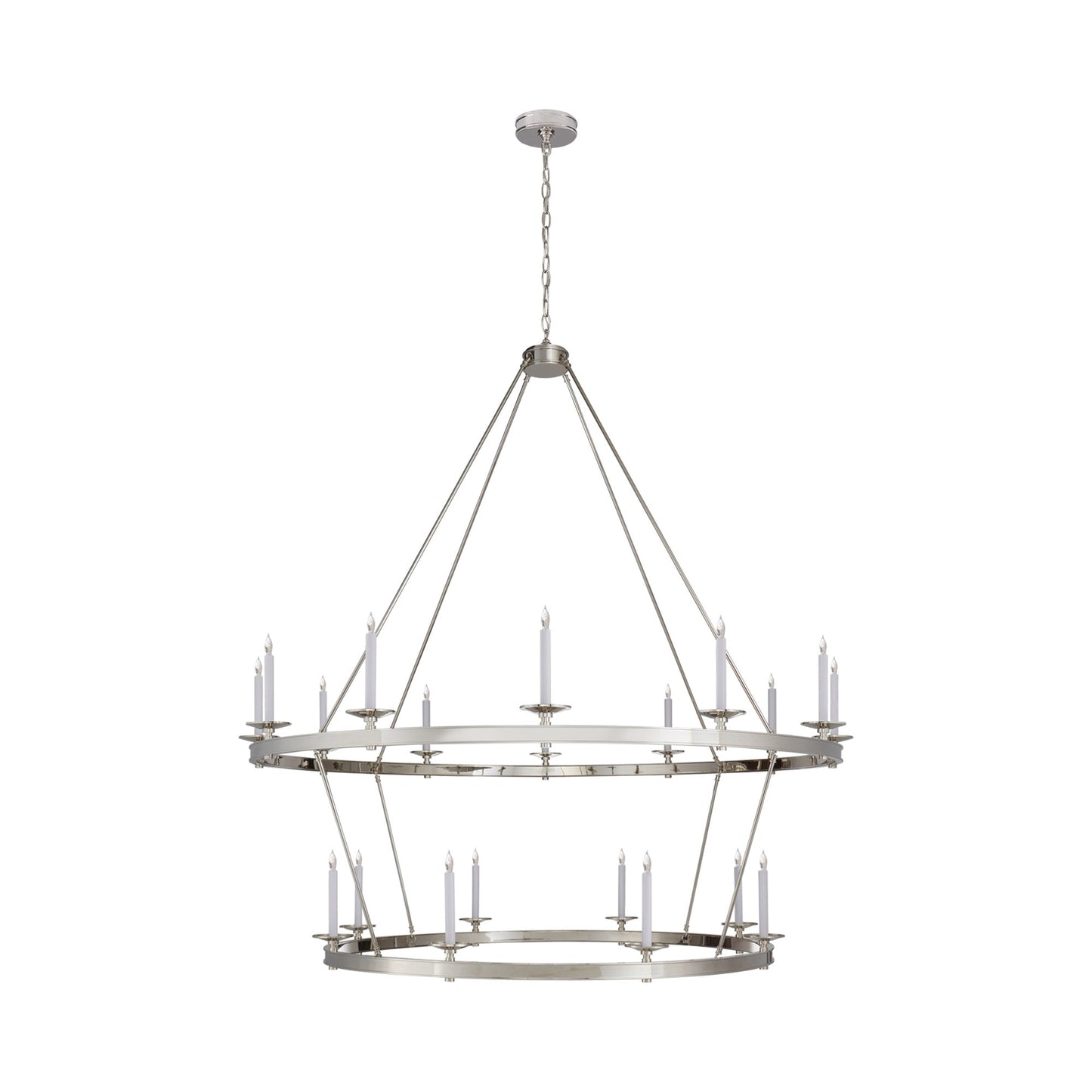 Launceton Grand Chandelier in Polished Nickel (65-Inch).