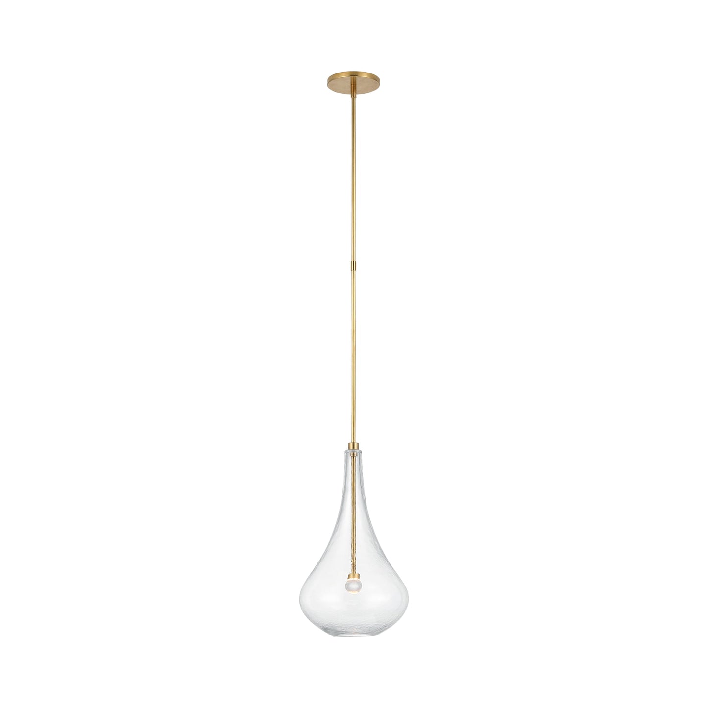 Lomme LED Pendant Light in Soft Brass.
