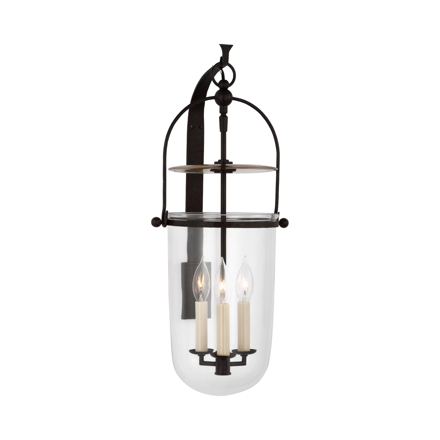Lorford Wall Light in Aged Iron (Clear Glass).
