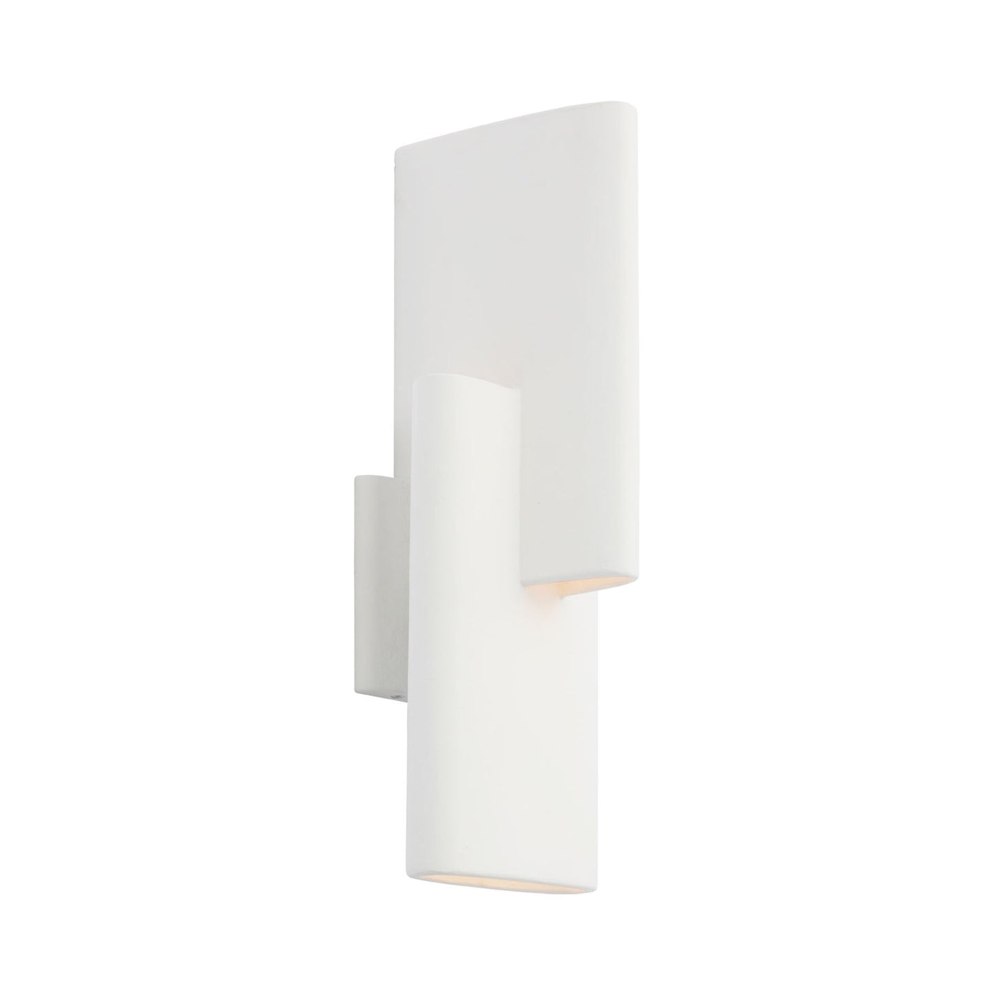 Lotura Intersecting LED Wall Light in Museum White.
