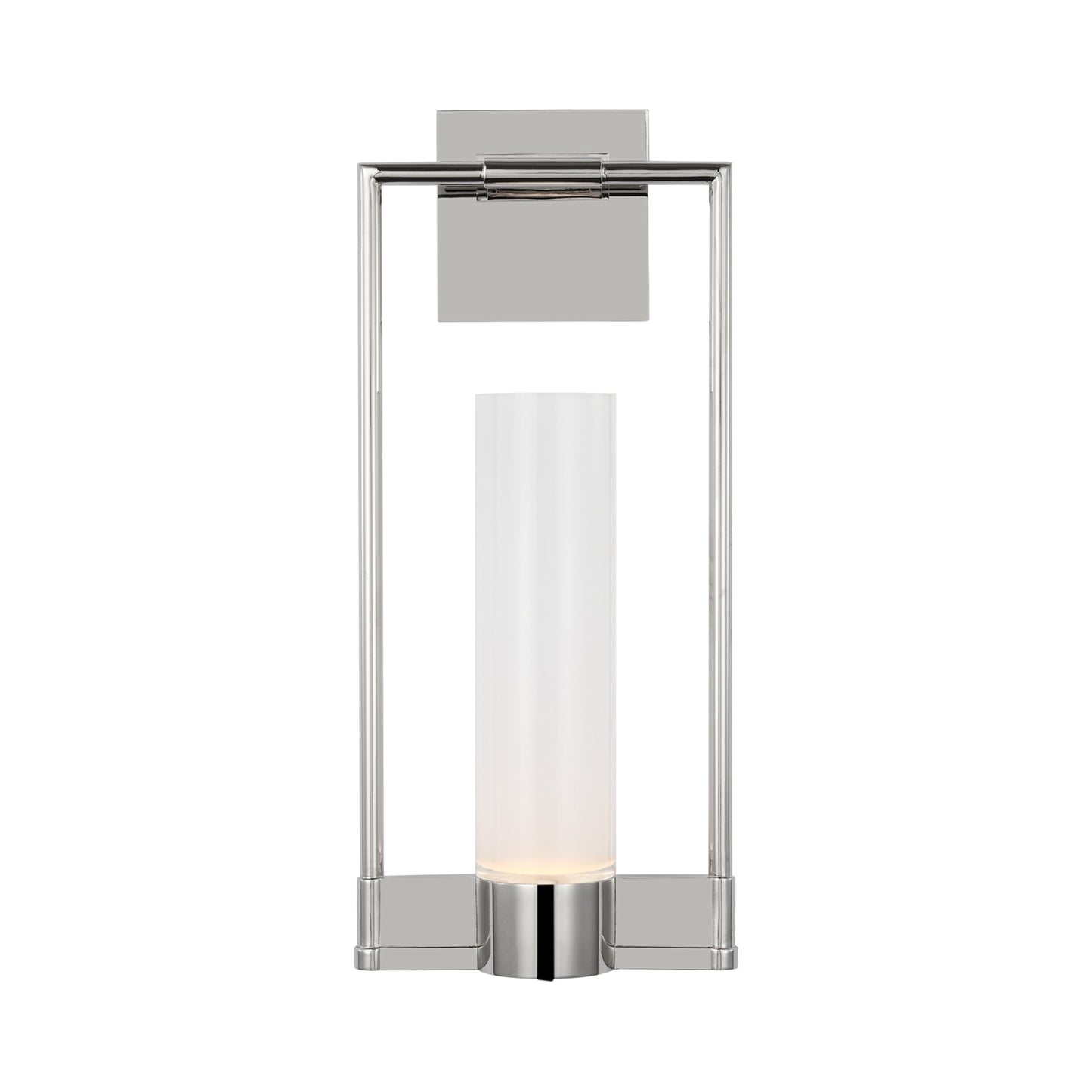 Lucid LED Wall Light in Polished Nickel.