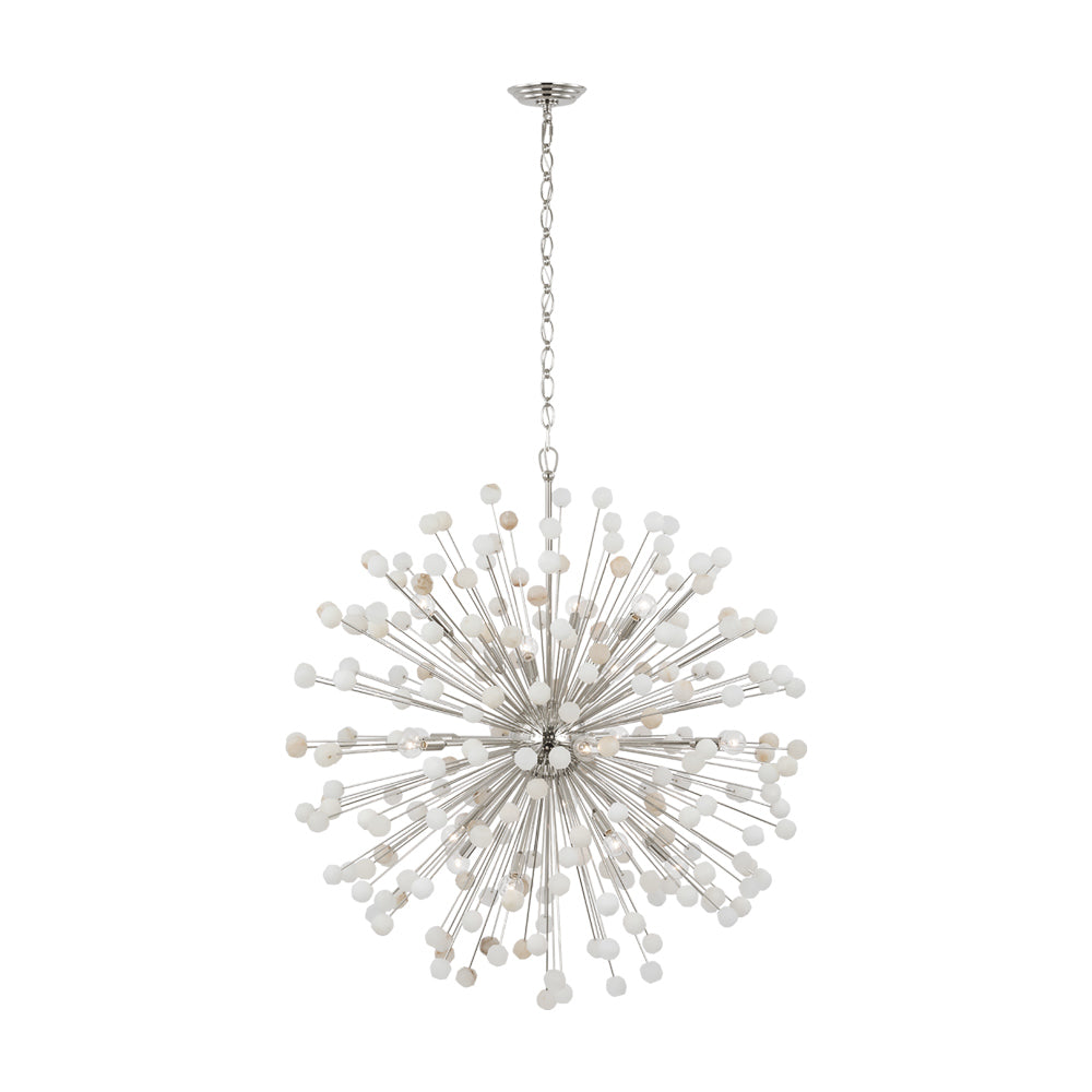 Lys Chandelier in Polished Nickel (41-Inch).