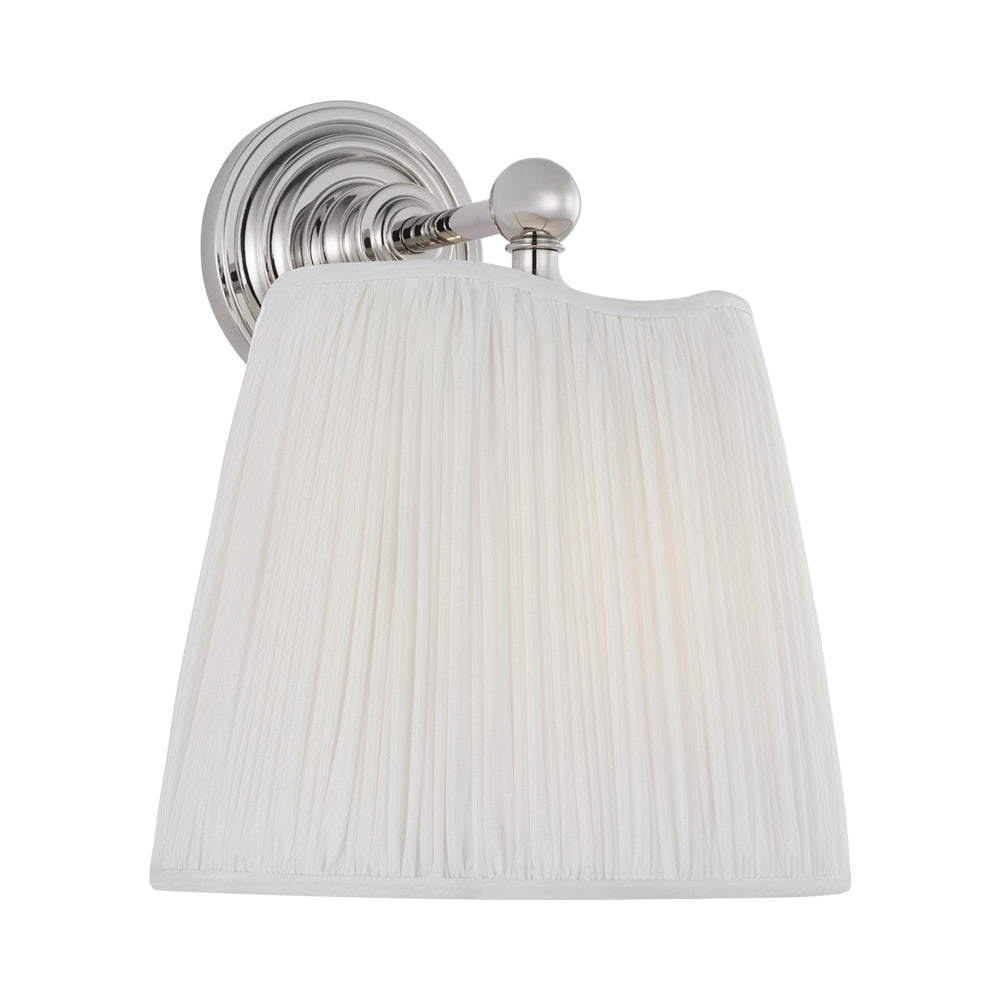 Matos Wall Light in Polished Nickel.