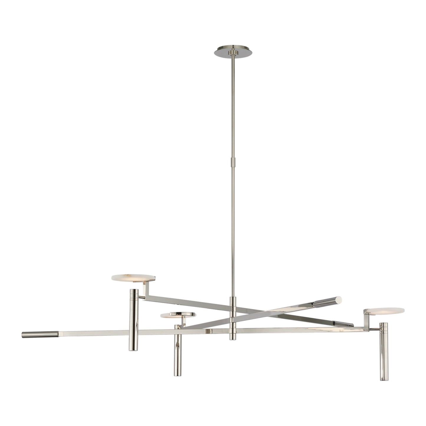 Melange Floating Disc LED Chandelier in Polished Nickel(Grande).