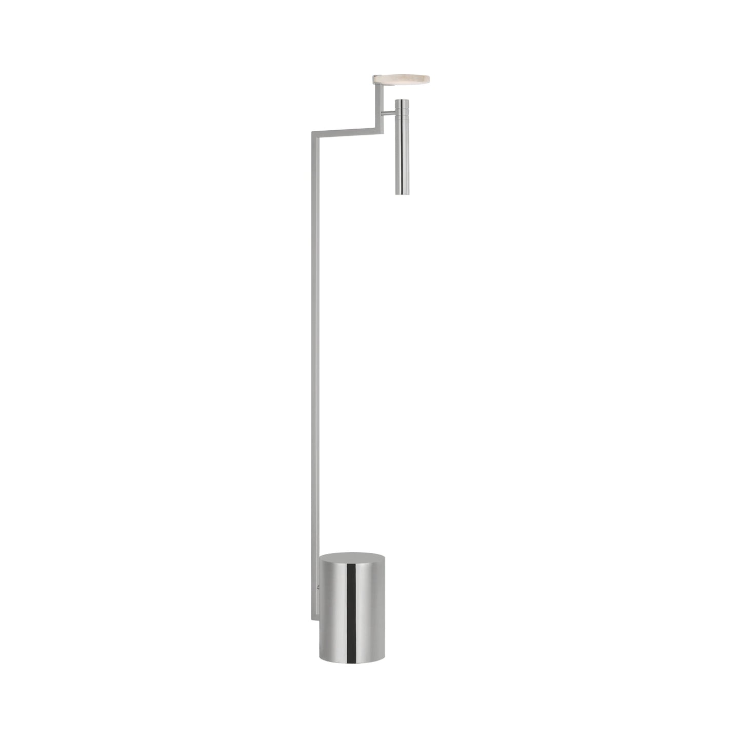 Melange LED Floor Lamp in Polished Nickel.