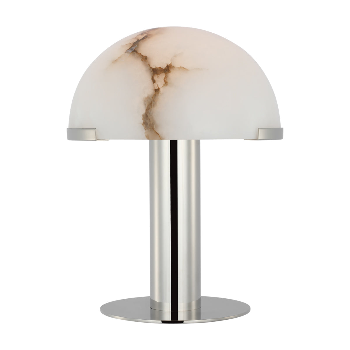 Melange LED Rechargeable Table Lamp in Polished Nickel (12-Inch).