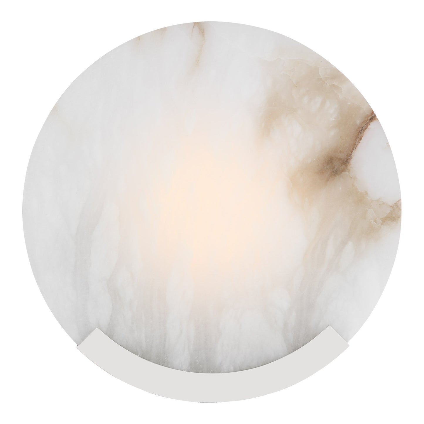 Melange Round Wall Light in Polished Nickel (Large).