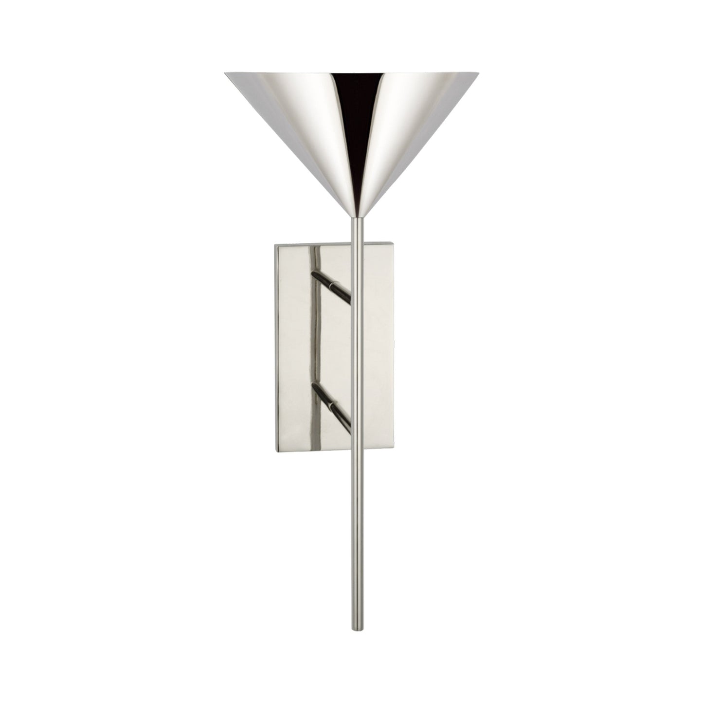 Orsay Uplight Wall Light in Polished Nickel.
