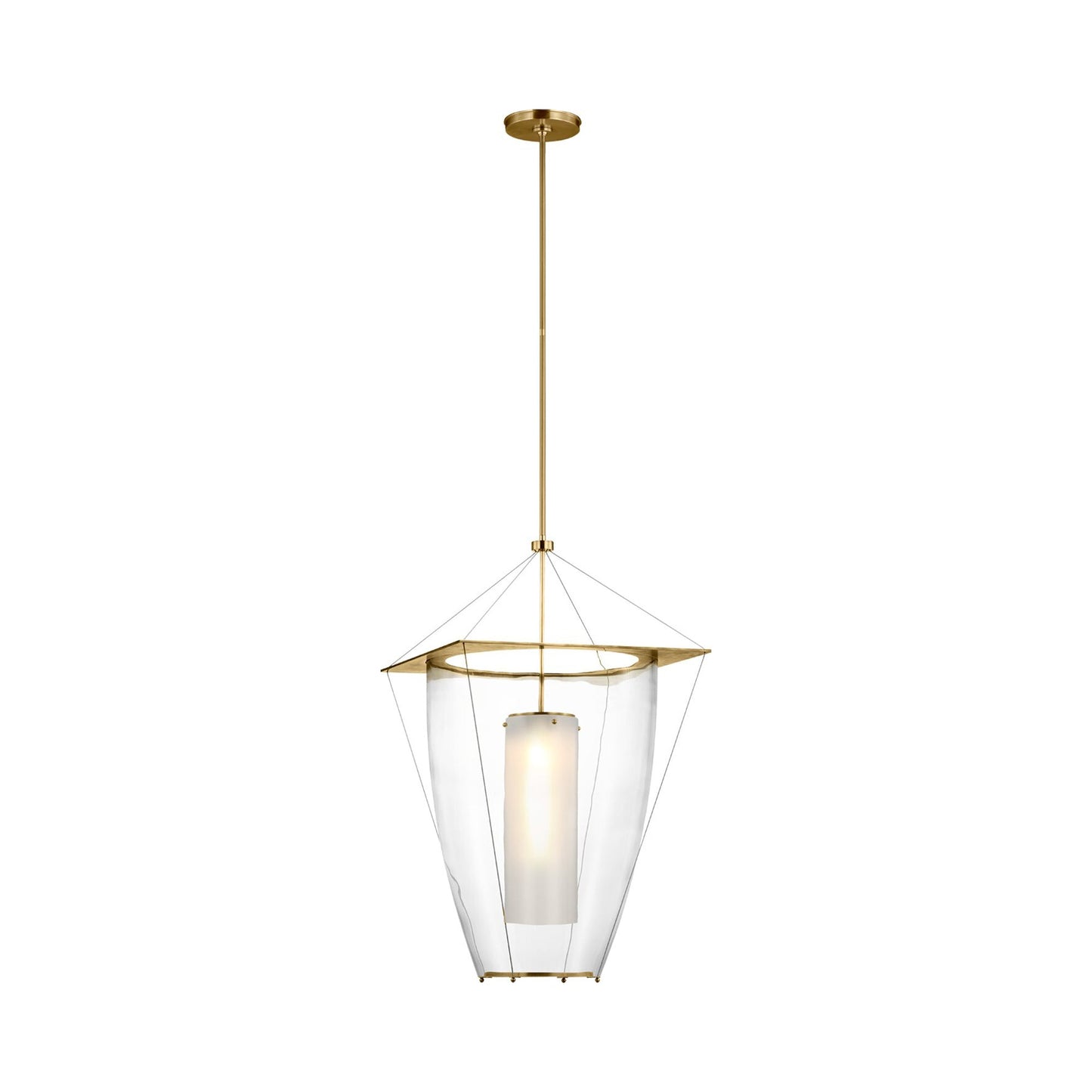 Ovalle Pendant Light in Antique Brass (Large).