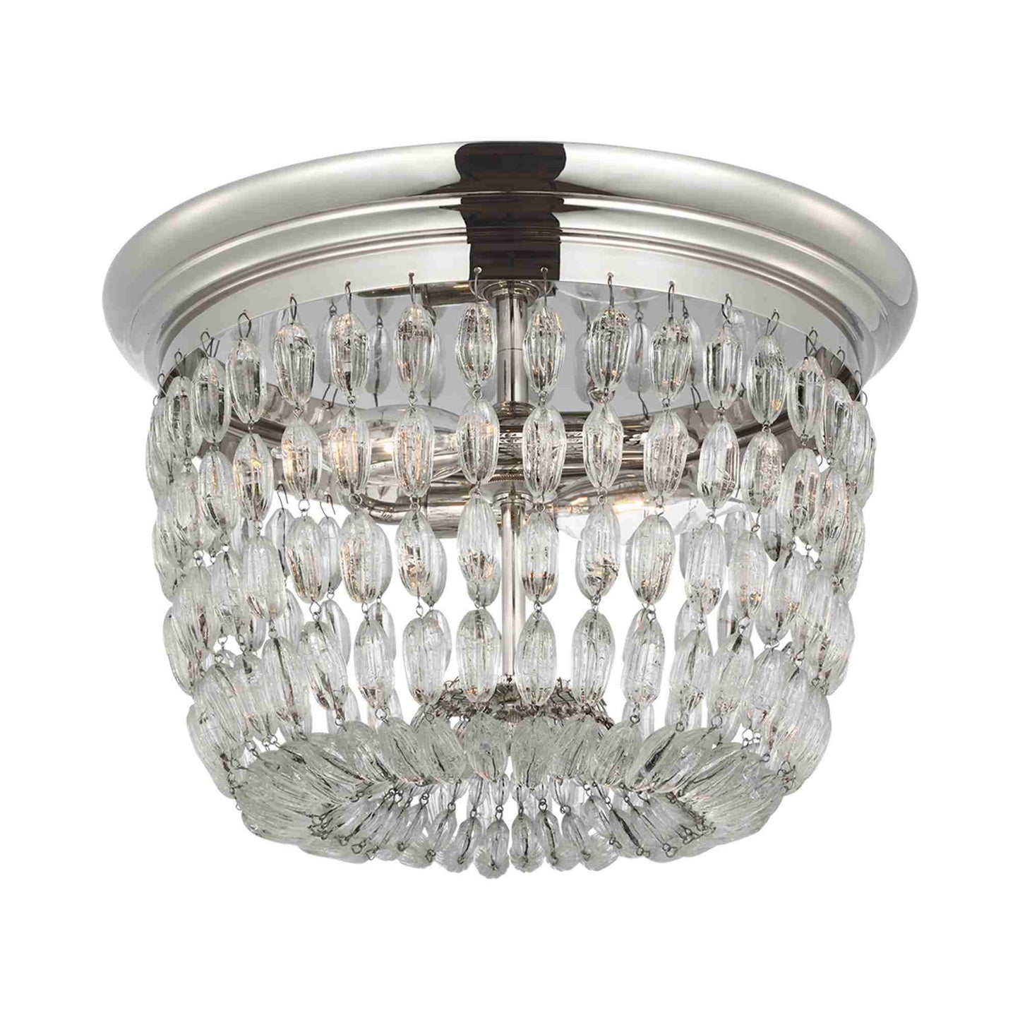 Paris Flea Market Flush Mount Ceiling Light in Polished Nickel (Medium).