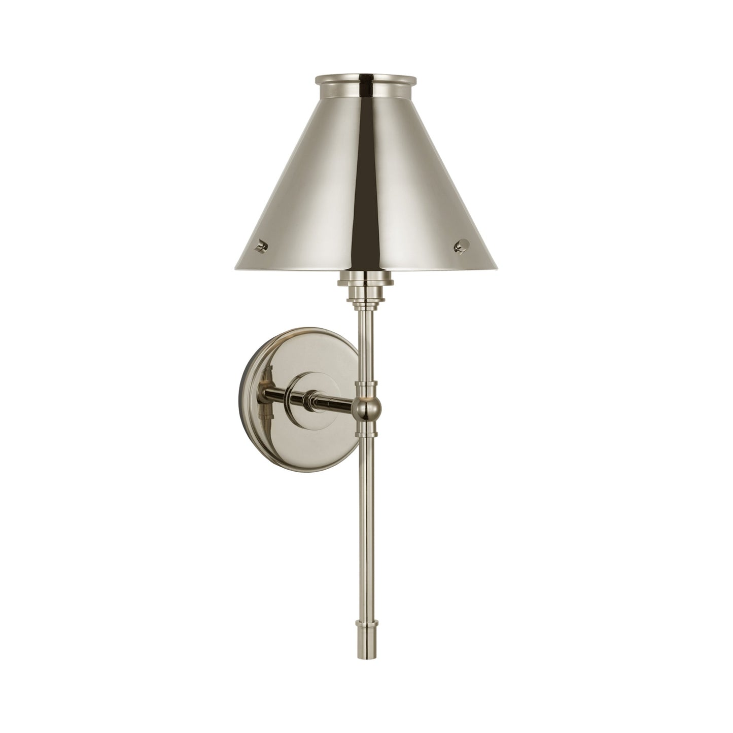 Parkington Tail Wall Light in Polished Nickel (Polished Nickel).