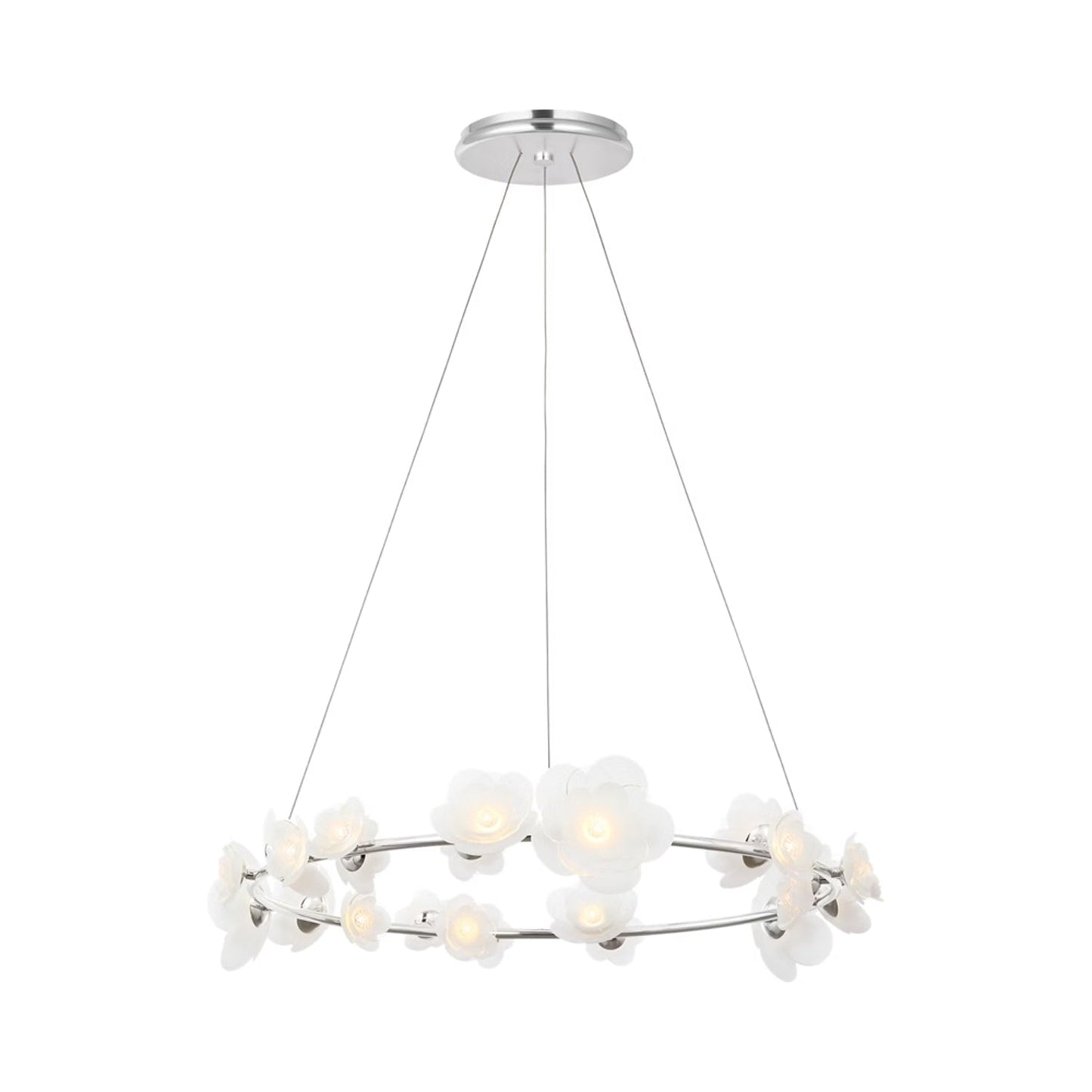 Petaluma Ring LED Chandelier in Soft Silver.
