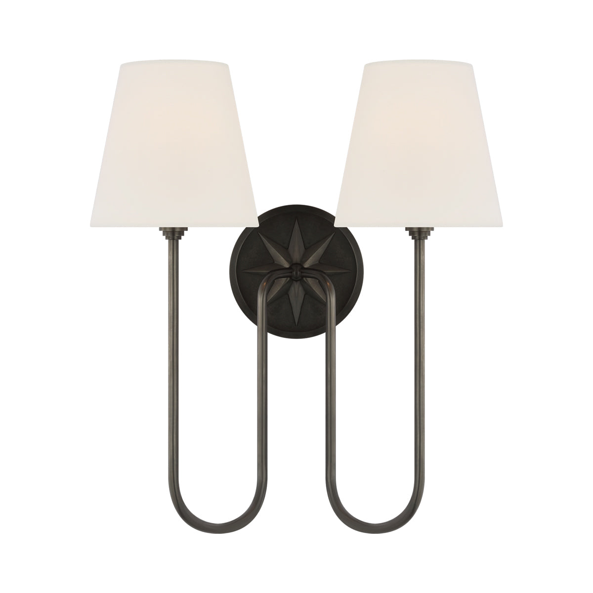 Polaris Wall Light in Bronze (2-Light/16.5-Inch).