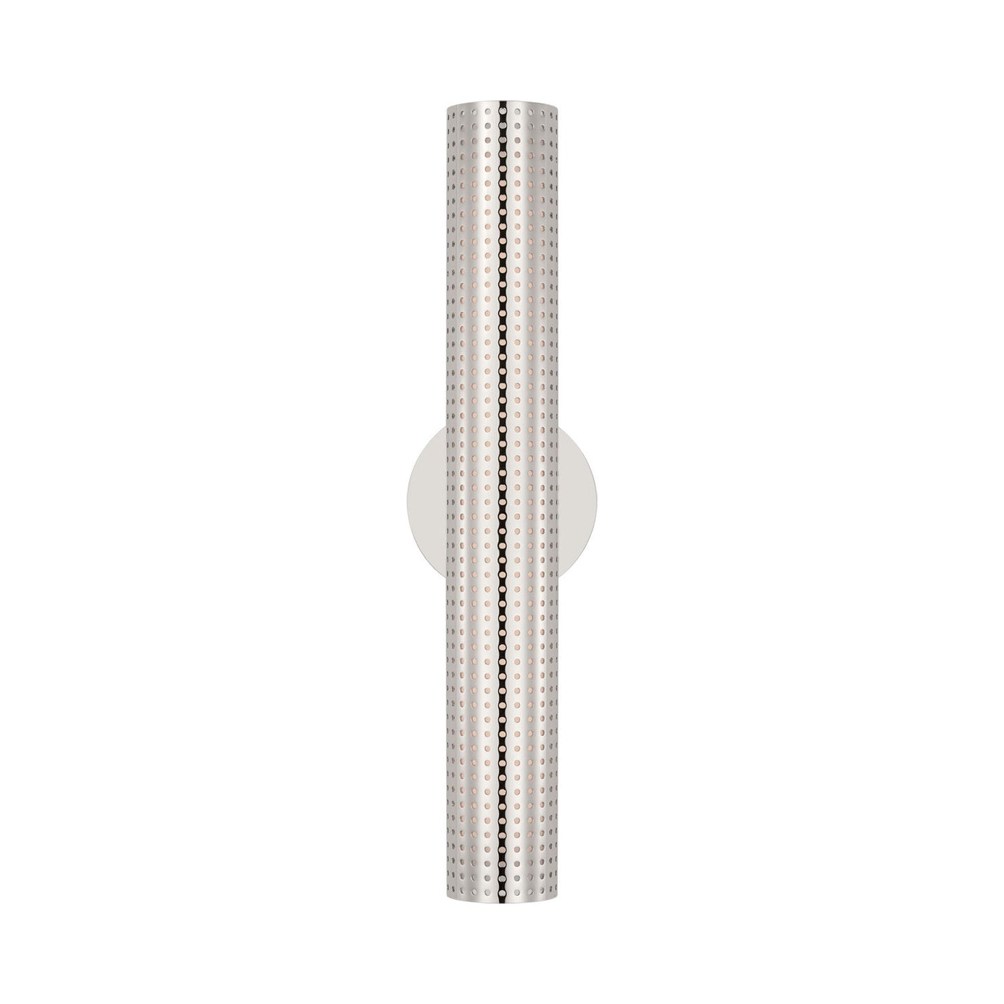 Precision LED Bullet Wall Light in Polished Nickel.
