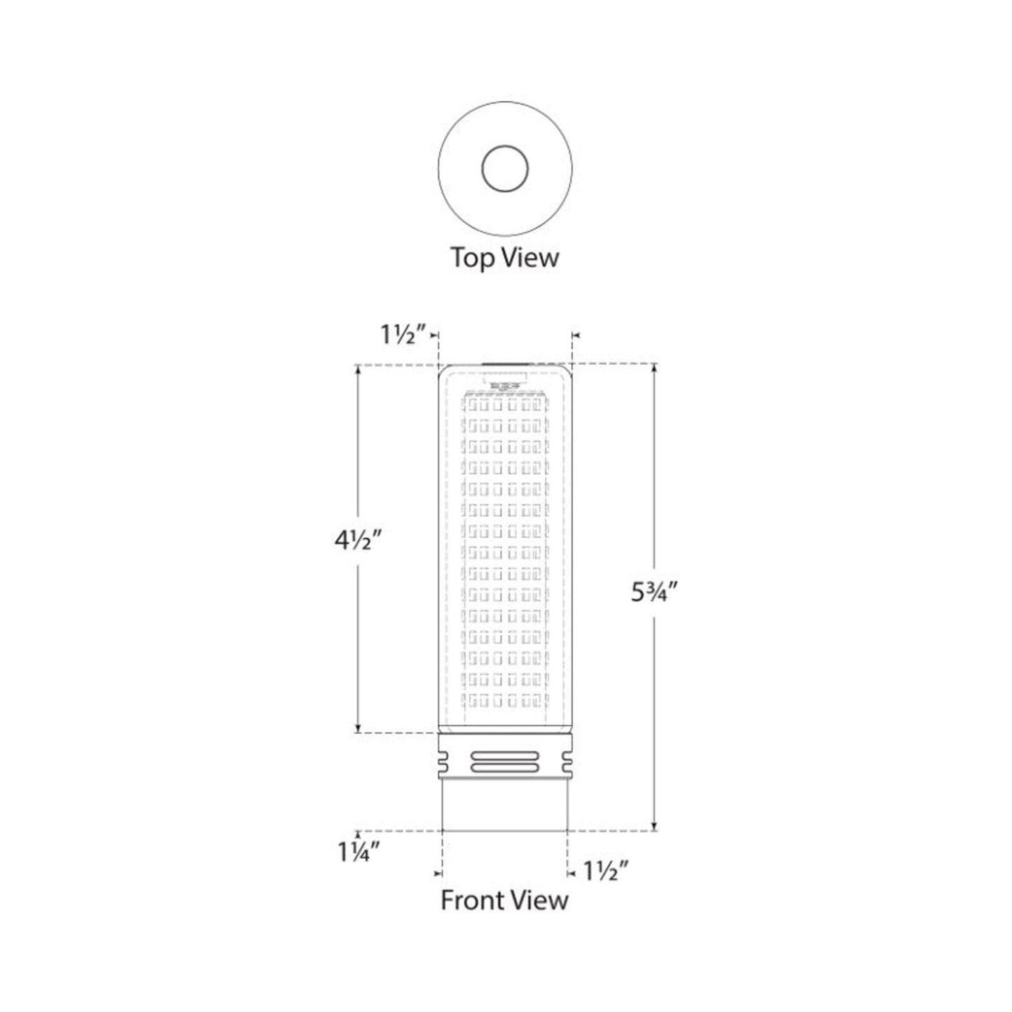 R41 Rechargeable LED Module - line drawing.