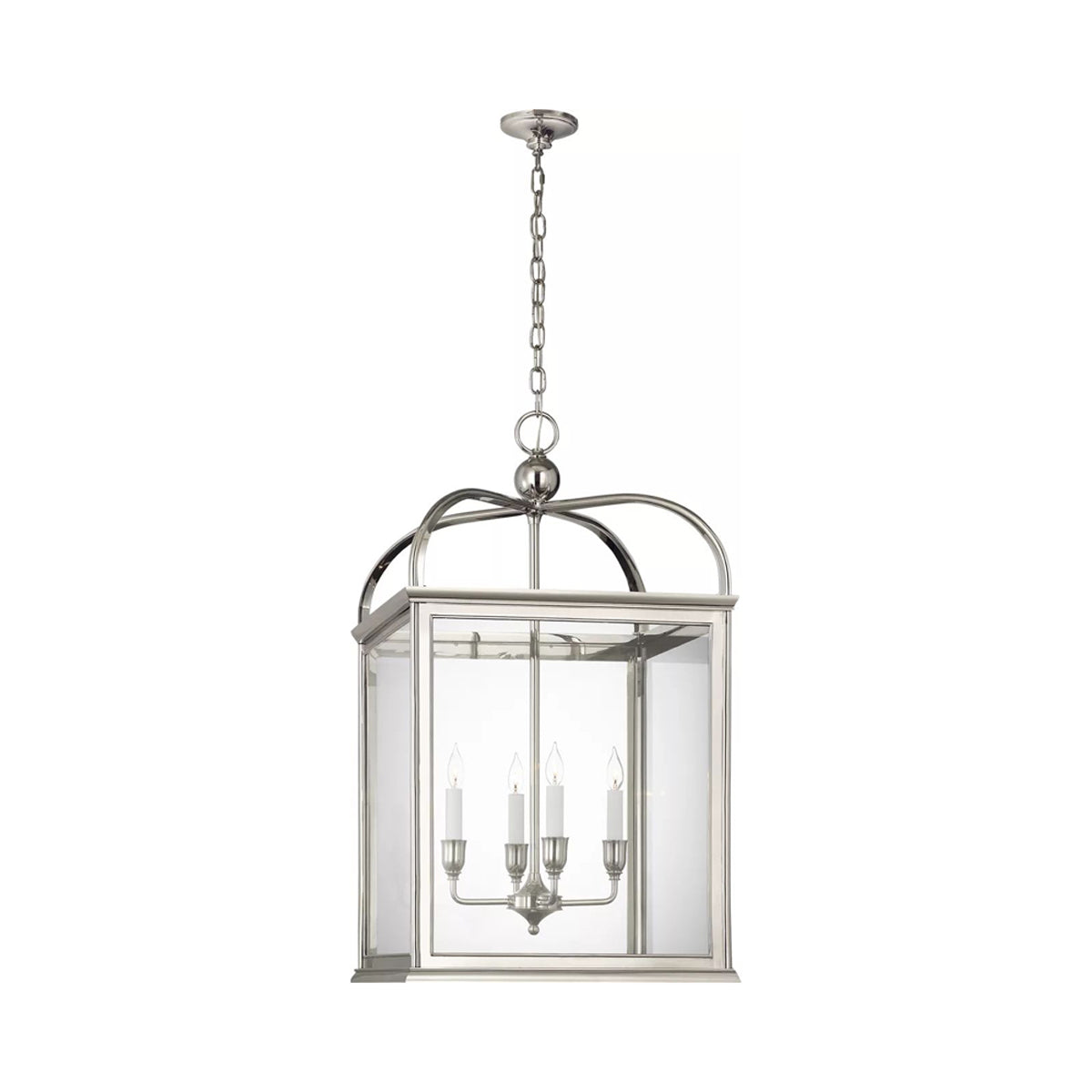 Rhoades Pendant Light in Polished Nickel (24.5-Inch).