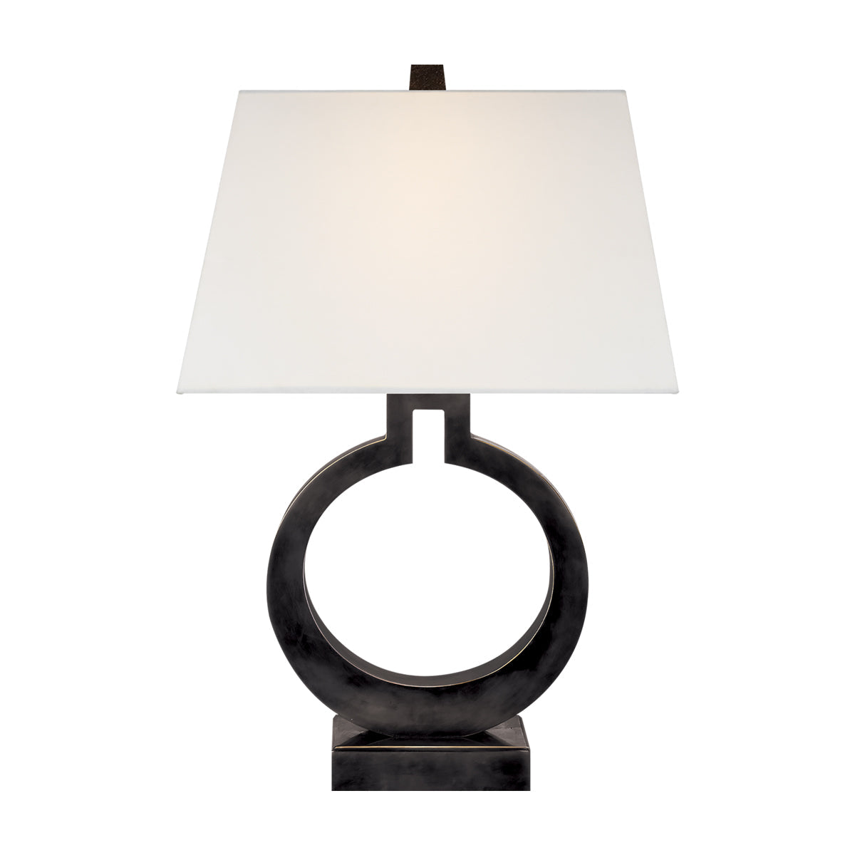Ring Form Table Lamp in Bronze (Large).