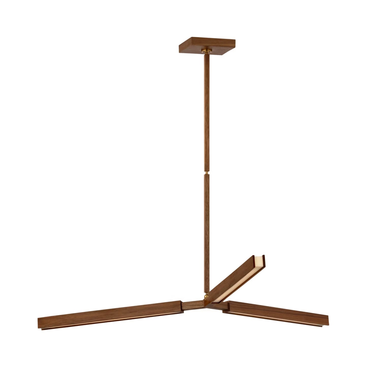 Satori LED Chandelier in Natural Walnut.
