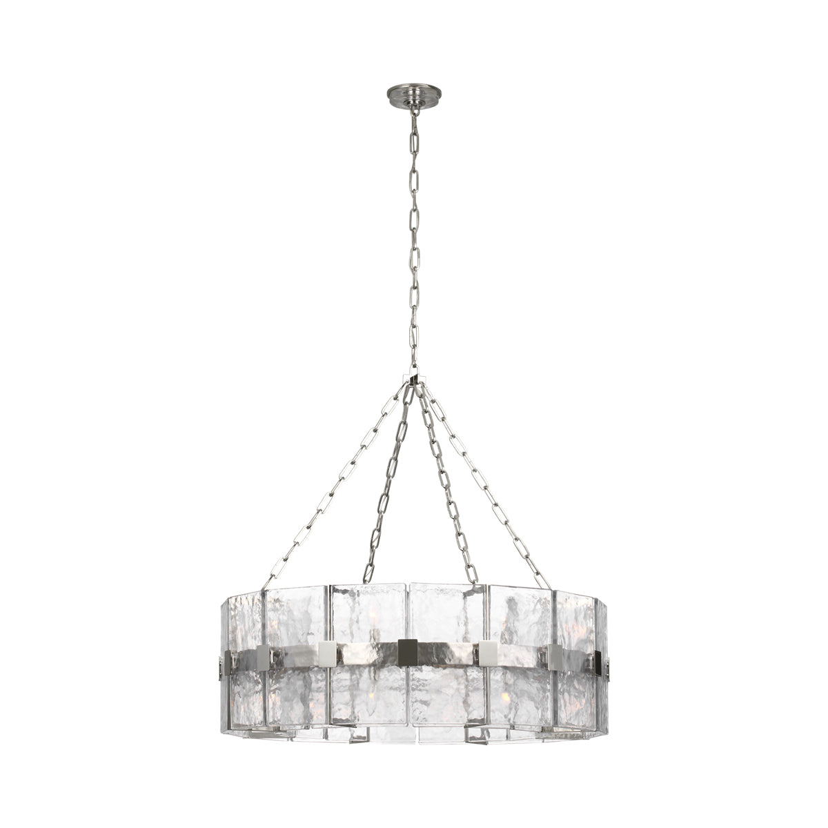 Solera Chandelier in Polished Nickel.