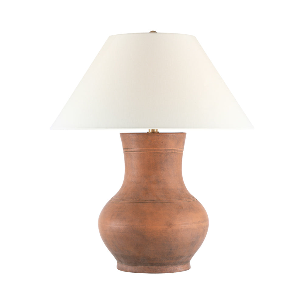 Sorrento Table Lamp in Natural Terracotta.