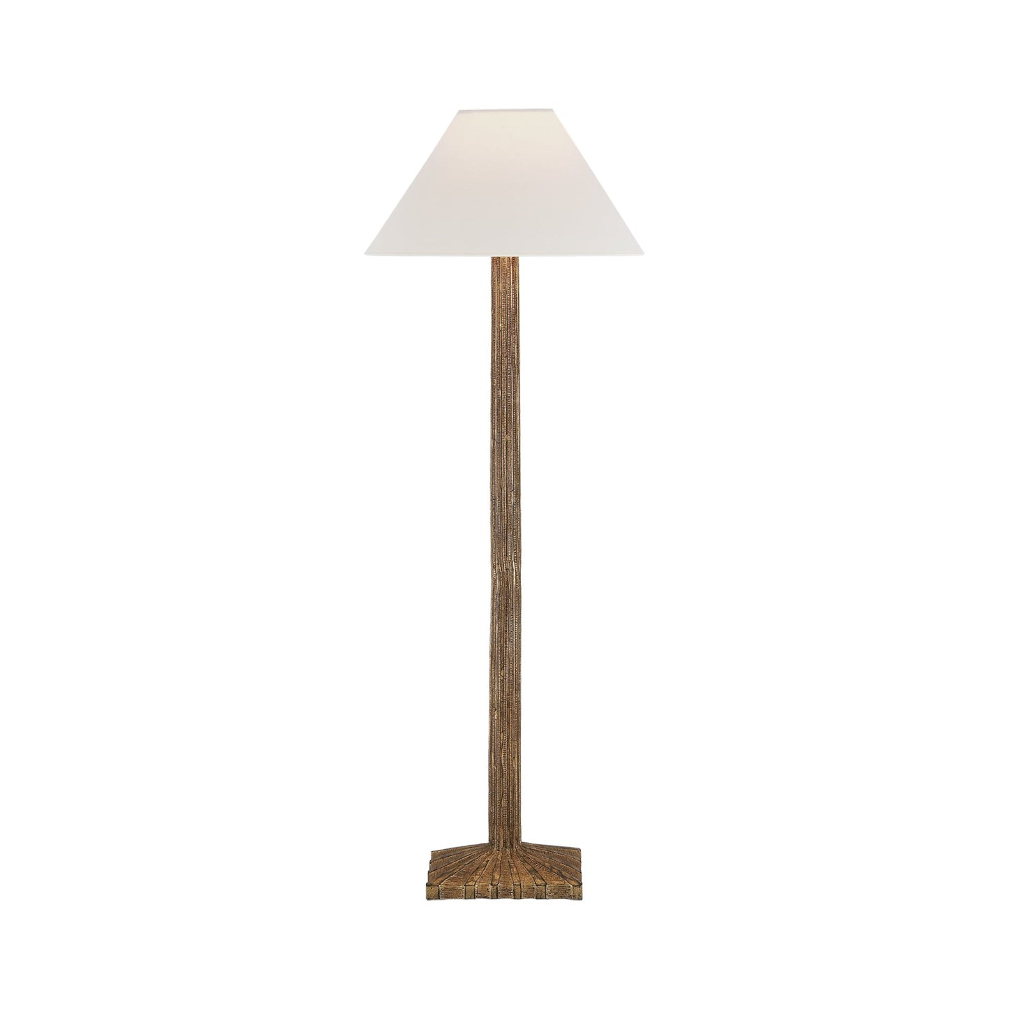 Strie Table Lamp in Gilded Iron.